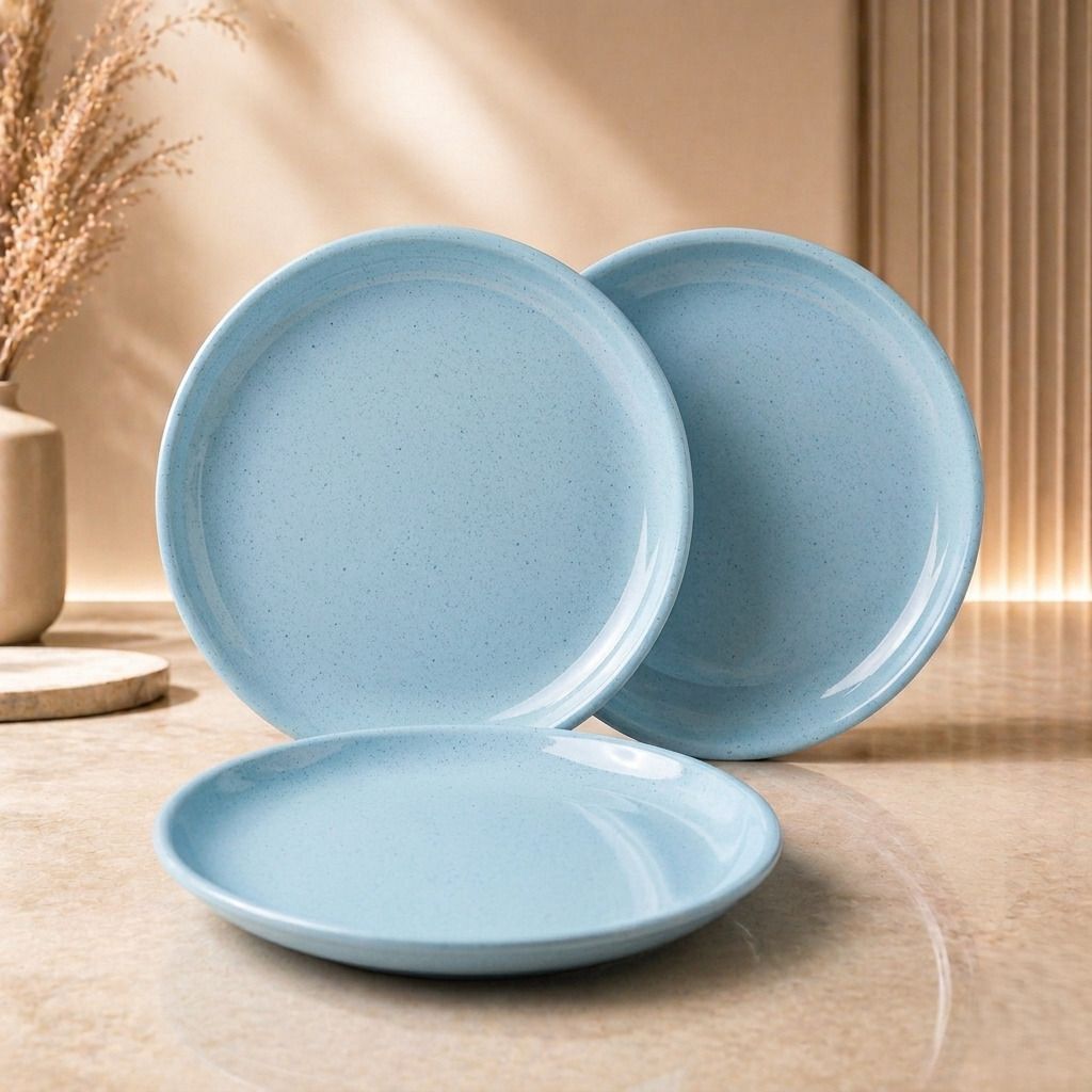 gepenterprises Blue Stone Finish 11 Inch Round Plastic Dinner Plate-picture-10