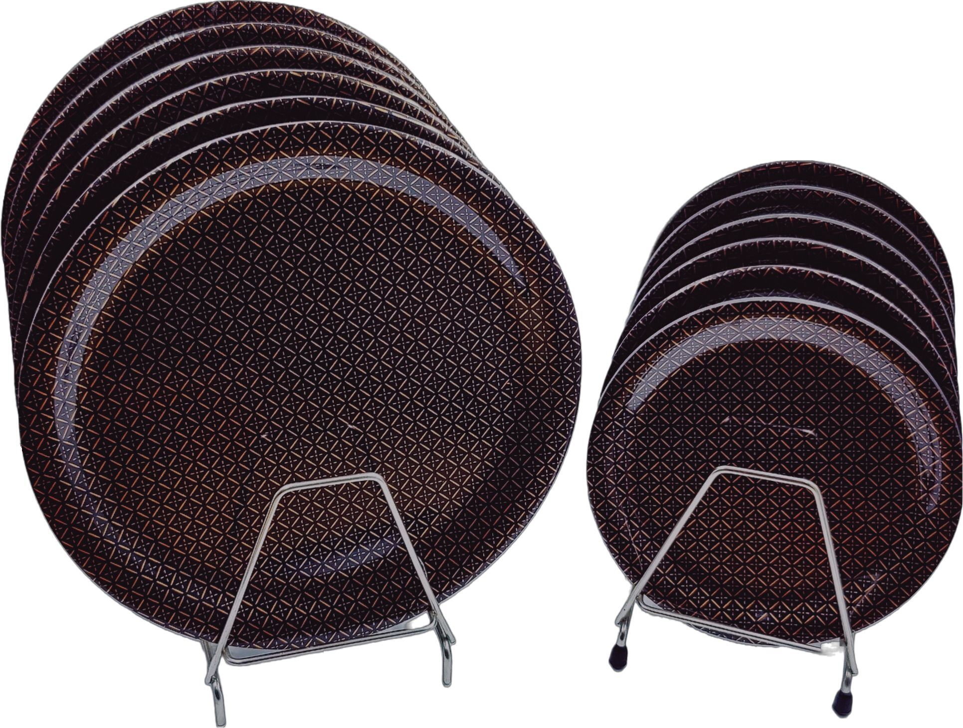 NW_Black Printed Plate For Everyday Use Plates (6 Full & 6 Half)_New Dinner Plate-image-31