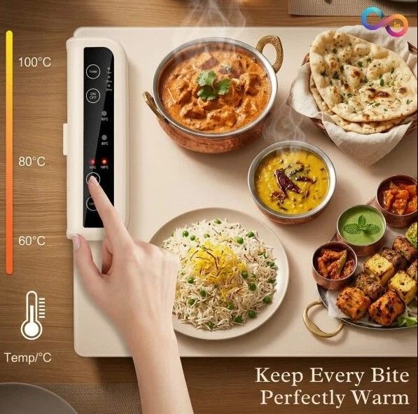 loopedin Foldable Electric Food Heating Serving Mat with Timer Plate Warmer-picture-10