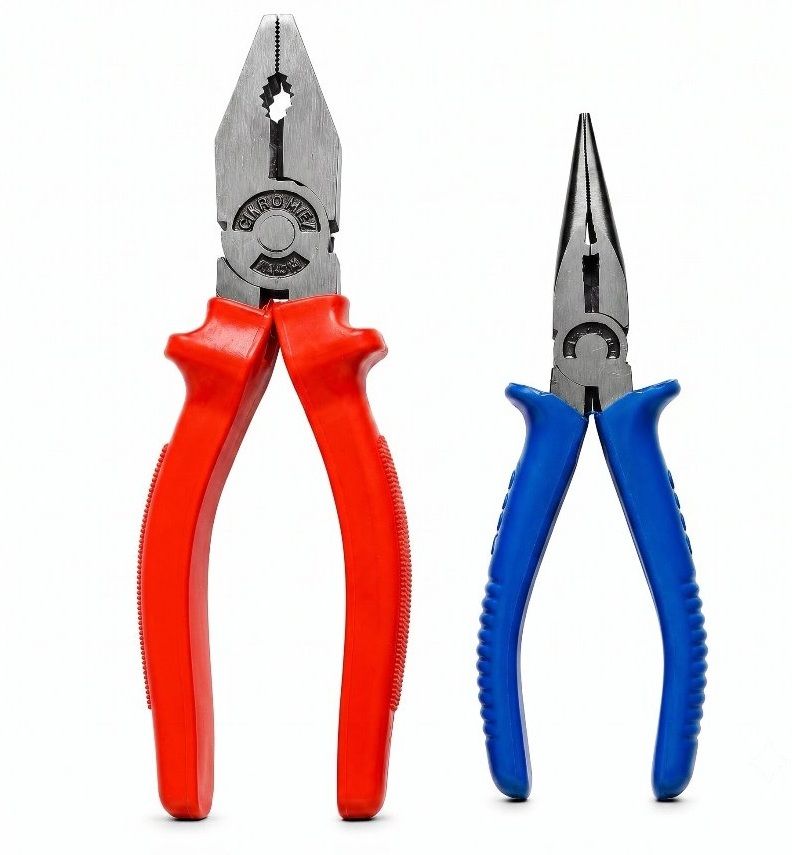 az entrprises nagaur 2 Pcs Plier Combo Set | 8 Inch Combination Plier + 6 Inch Long Nose Plier Lineman Plier-picture-21