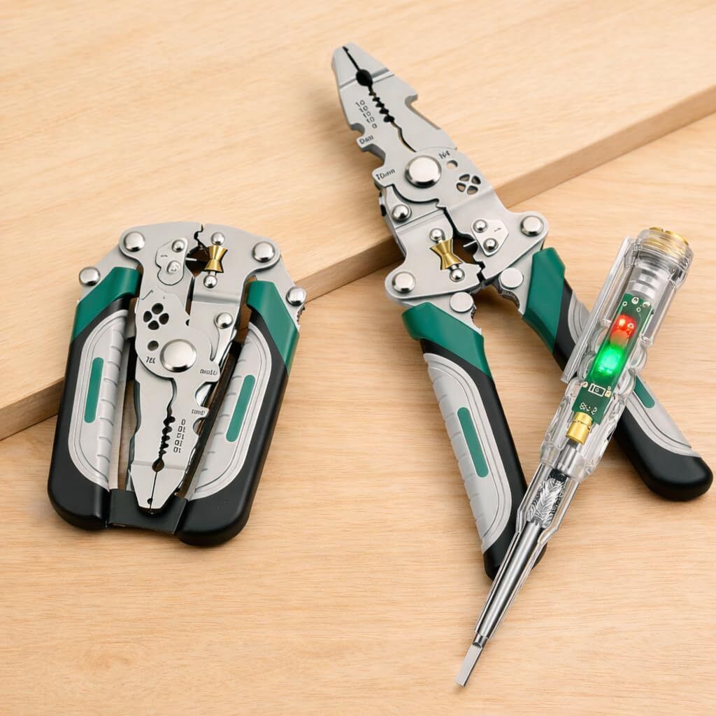 mozabee Multifunctional Stainless Steel Wire Cutter Foldable Wire Stripper Diagonal Plier-picture-11