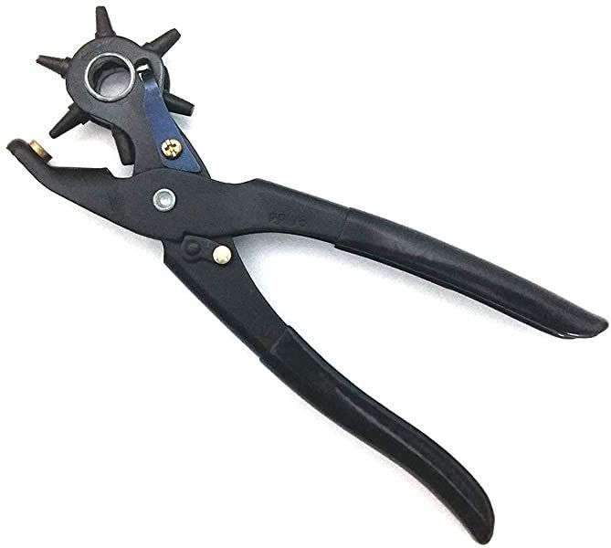Revolving Hole Punch Plier/Belt Hole Puncher/Belt Punching Machine(6-in-1) Black Punch Plier-image-10