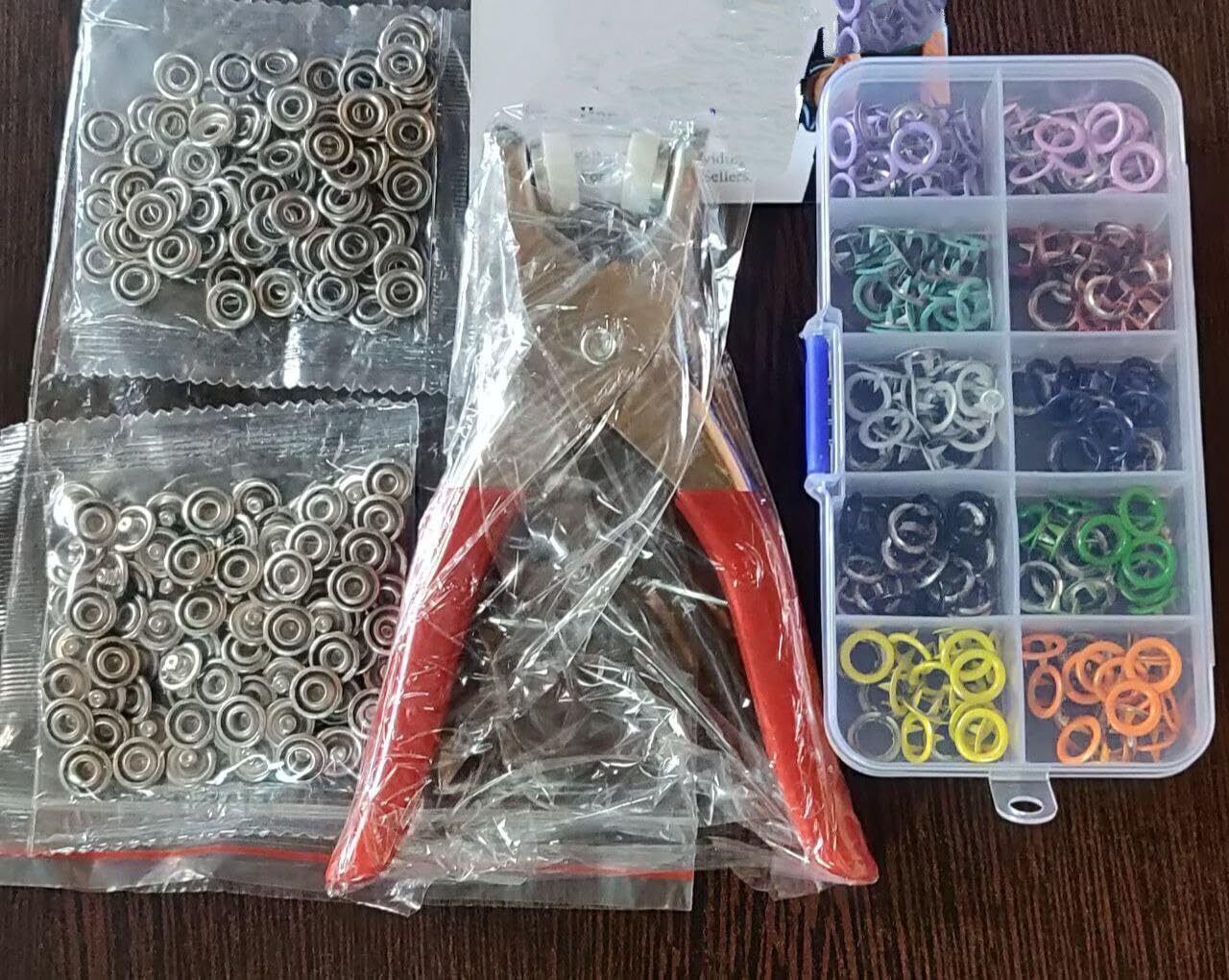 200pc Thickened Snap Fasteners Kit, Snap Button Fastner, Snap Fastener Plier Combination Snap Ring Plier