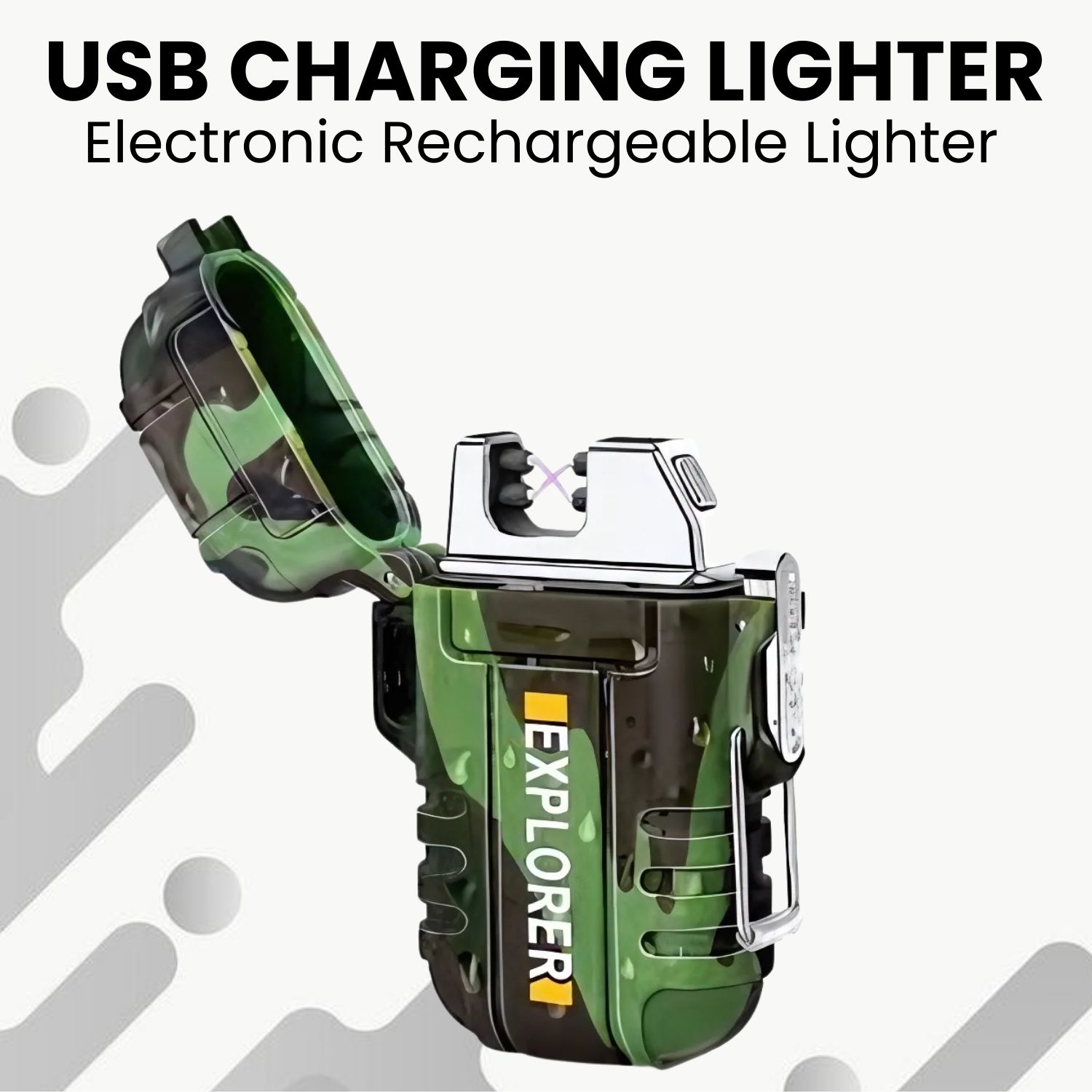 sacro Explorer USB (Cigaratte Lighter)Windproof Flameless ARC Rechargeable LighterQ7 Explorer USB (Cigaratte Lighter)Windproof Flameless ARC Rechargeable LighterQ7 Pocket Lighter-picture-22