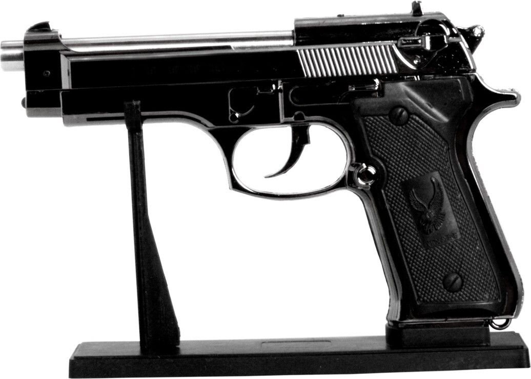 Refillable Windproof Cigarette Lighter - GN 04 ™ Z83 Premium Heavy Metal Black Gun Lighter Pocket Lighter-image-26