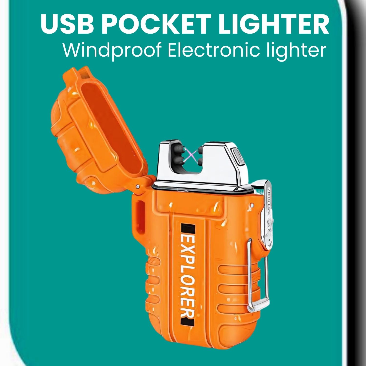 frony Explorer USB (Cigaratte Lighter)Windproof Flameless ARC Rechargeable LighterB102 Explorer USB (Cigaratte Lighter)Windproof Flameless ARC Rechargeable LighterB102 Pocket Lighter-picture-32
