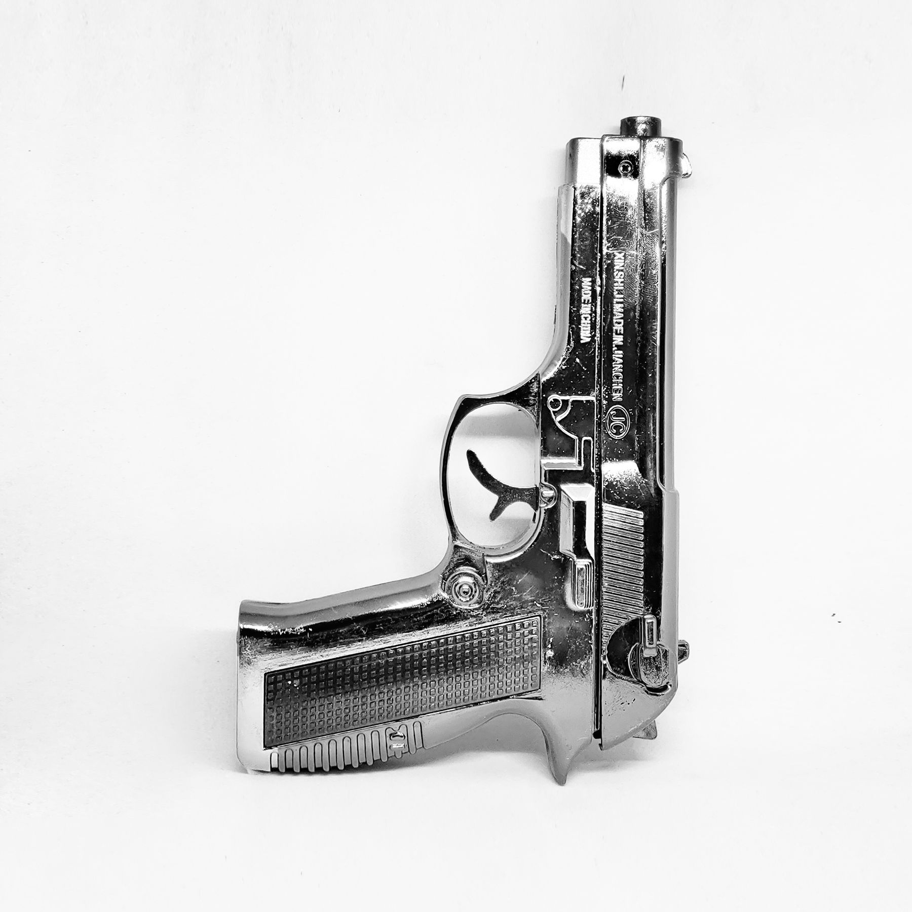 Heavy Metal Premium & Realistic Look 608 Gun Lighter with Loading Feature Windproof and Jet Flame Butane Gas Refillable Cigarette Lighter with Holster Pocket Lighter-image-24