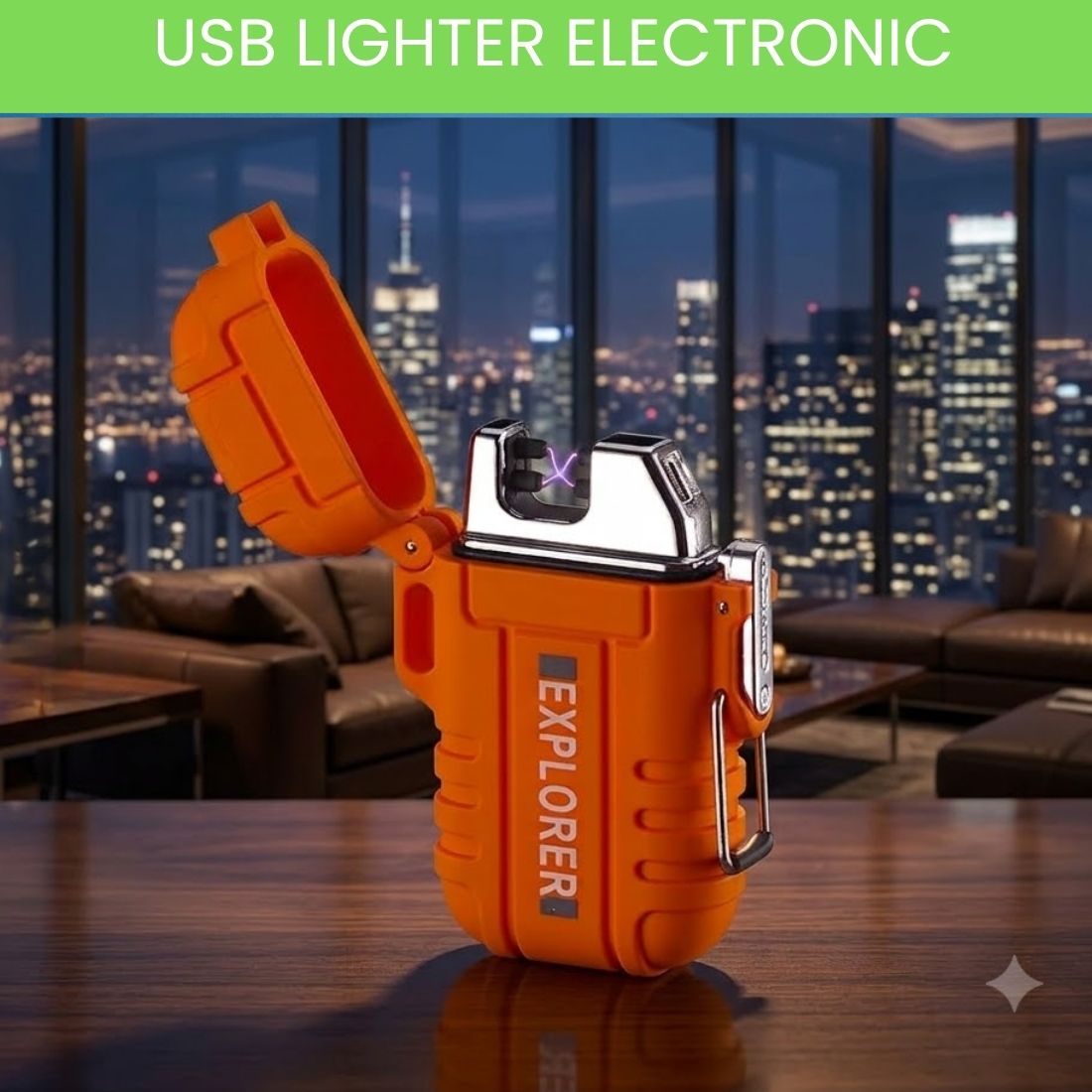 sacro USB Rechargeable Electric Lighter with Windproof Arc GV304 Pocket Lighter-picture-29