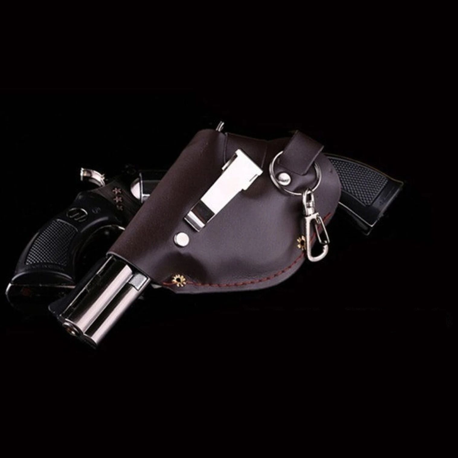 iris grape ® Revolver Pistol Design Metal Body Trigger Gun Jet Flame Windproof Refillable Lighter Pocket Lighter-picture-44