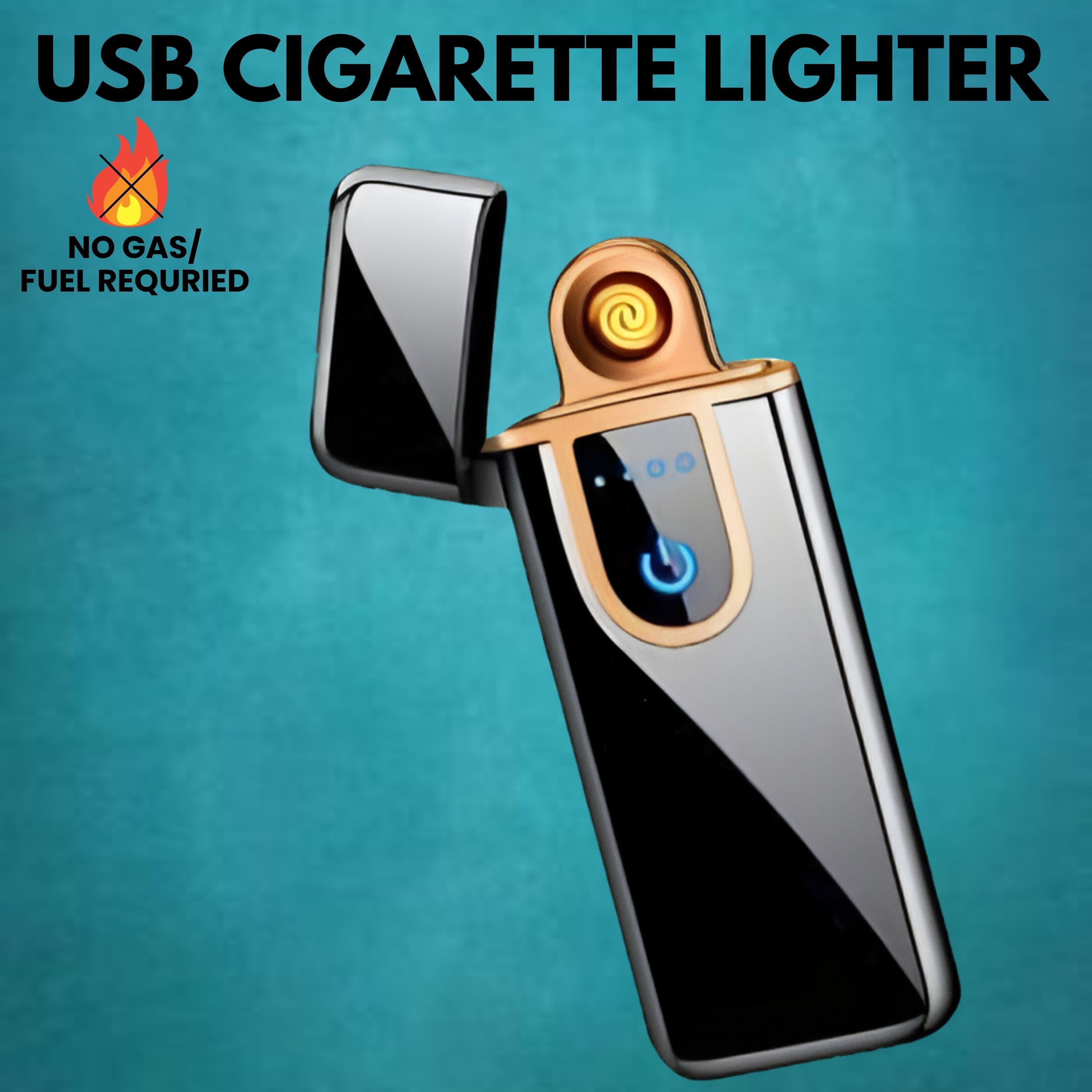 clairbell USB Cigarette Lighter for Smoking Windproof Slim Lighter with Fingerprint J270 USB Cigarette Lighter for Smoking Windproof Slim Lighter with Fingerprint J270 Pocket Lighter image 1
