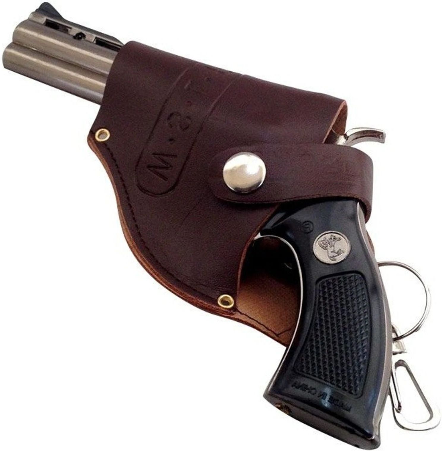 iris grape ® Revolver Shaped Gun With Holster Flame Gas Lighter Refillable & Windproof Butane Gas Pocket Lighter-picture-28