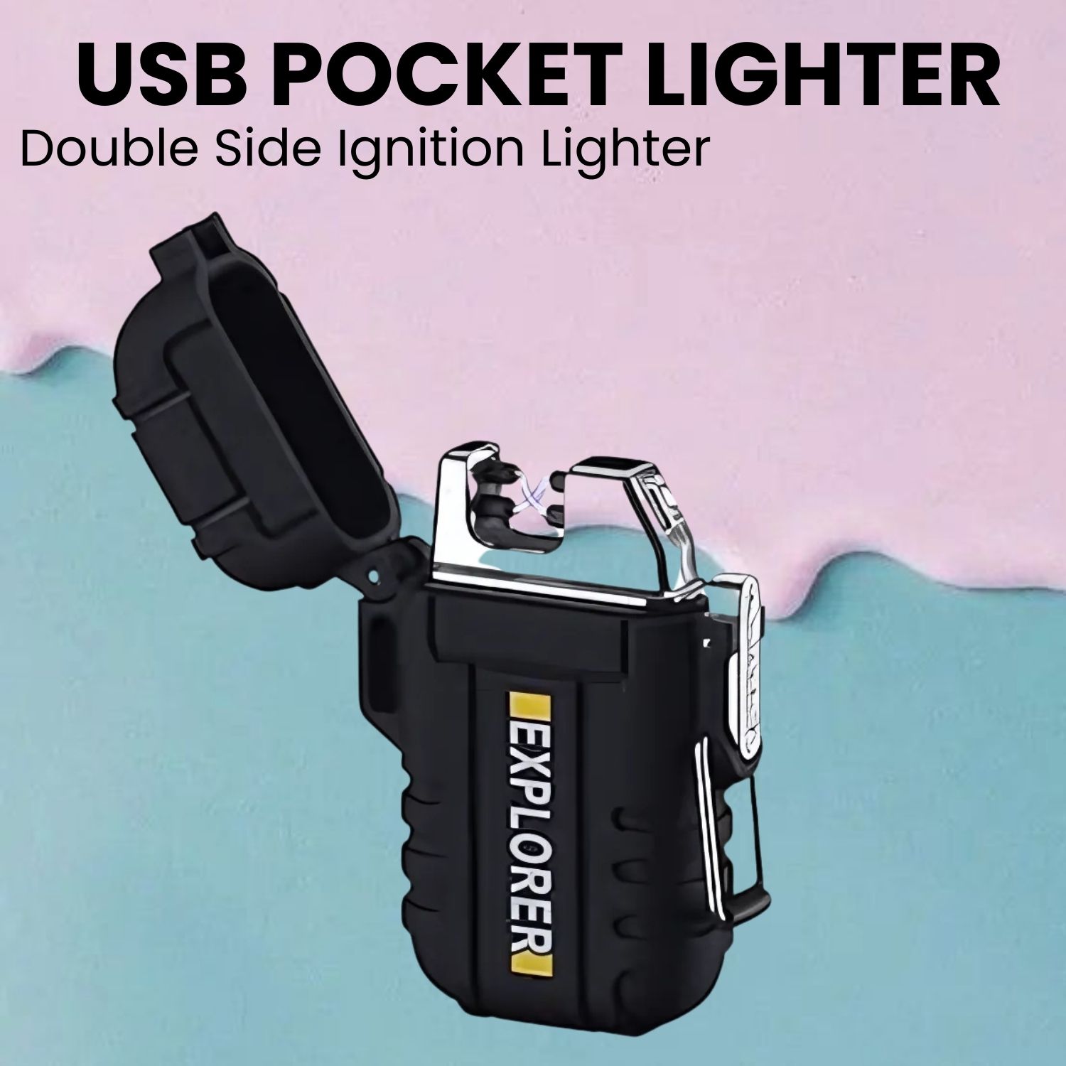 Explorer USB (Cigaratte Lighter)Windproof Flameless ARC Rechargeable LighterC279 Explorer USB (Cigaratte Lighter)Windproof Flameless ARC Rechargeable LighterC279 Pocket Lighter-image-31