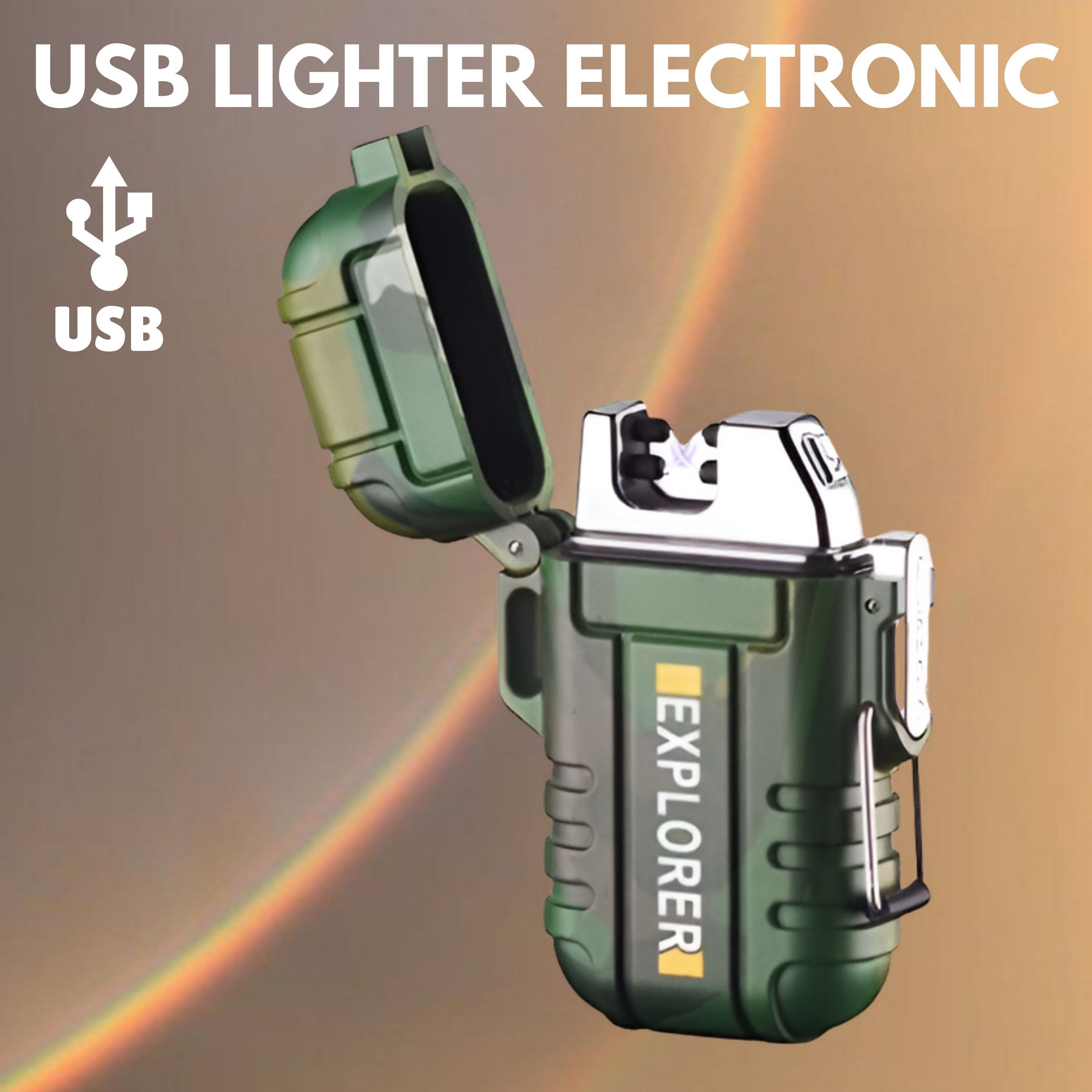 clairbell Explorer USB Cigaratte Lighter, Windproof Flameless ARC Rechargeable LighterJ292 Explorer USB Cigaratte Lighter, Windproof Flameless ARC Rechargeable LighterJ292 Pocket Lighter-picture-27