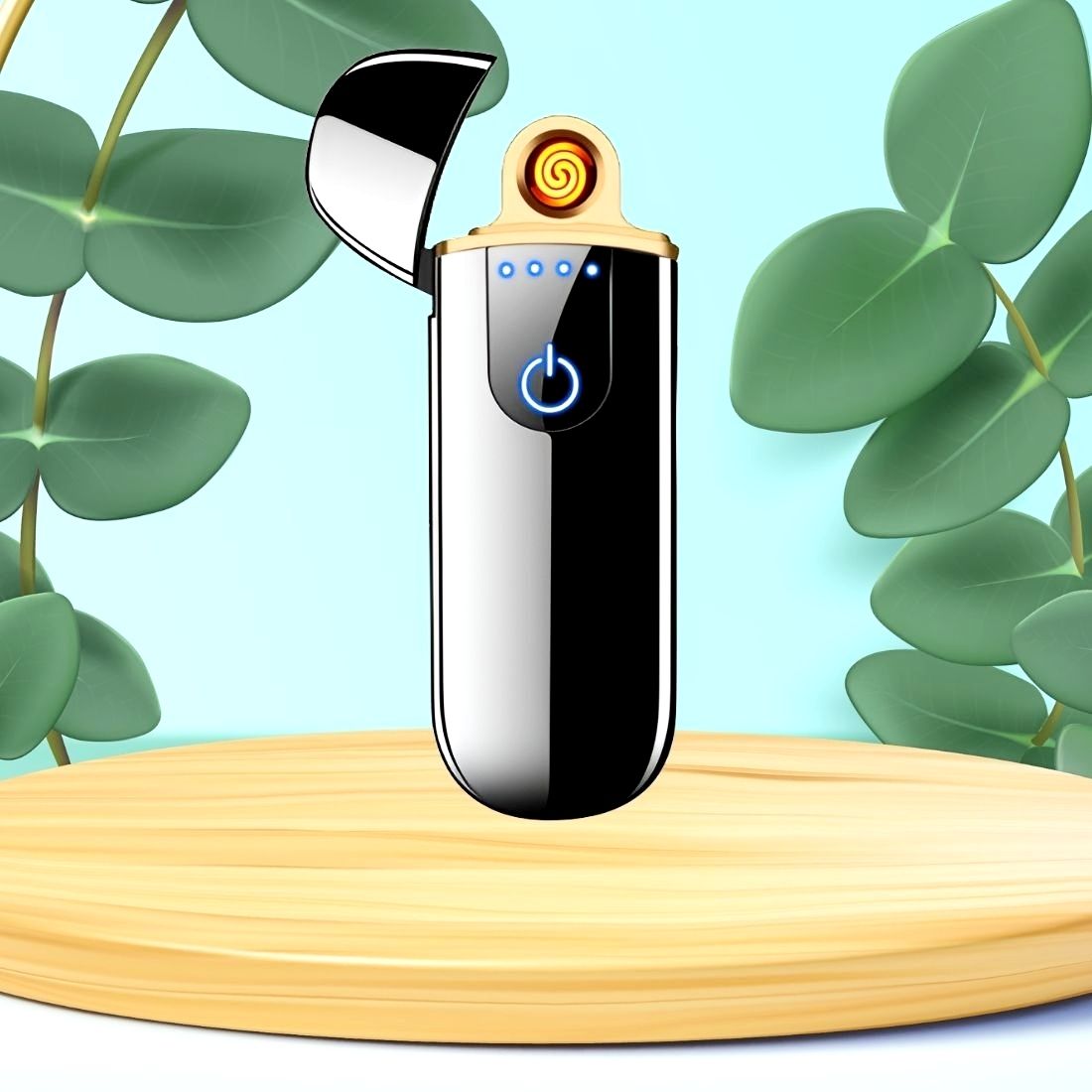 Cigarette Lighter Finger Touch Lighter With Indicator Light Usb RechargeableT304 Pocket Lighter-image-2