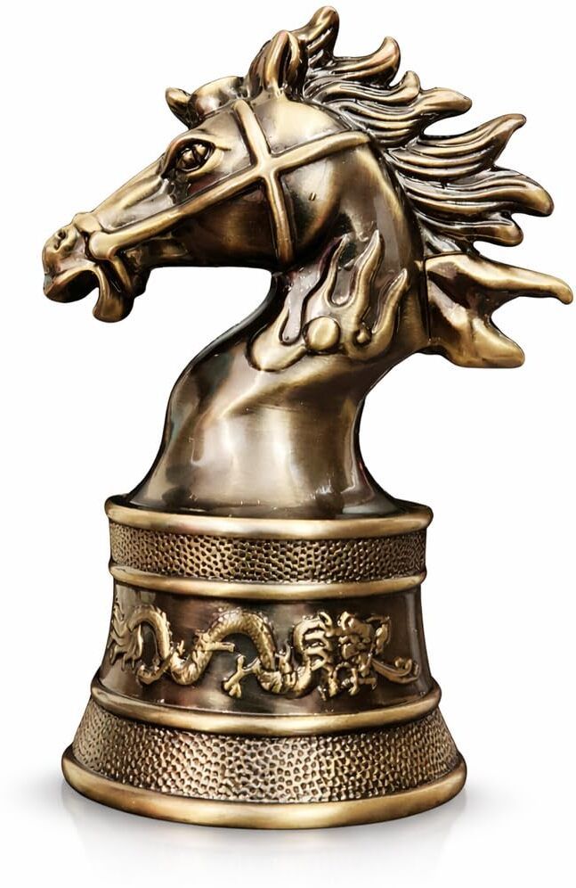 Bronze Horse Lighter Premium Antique Finish Horse Head Design Metal Lighter Pocket Lighter-image-25