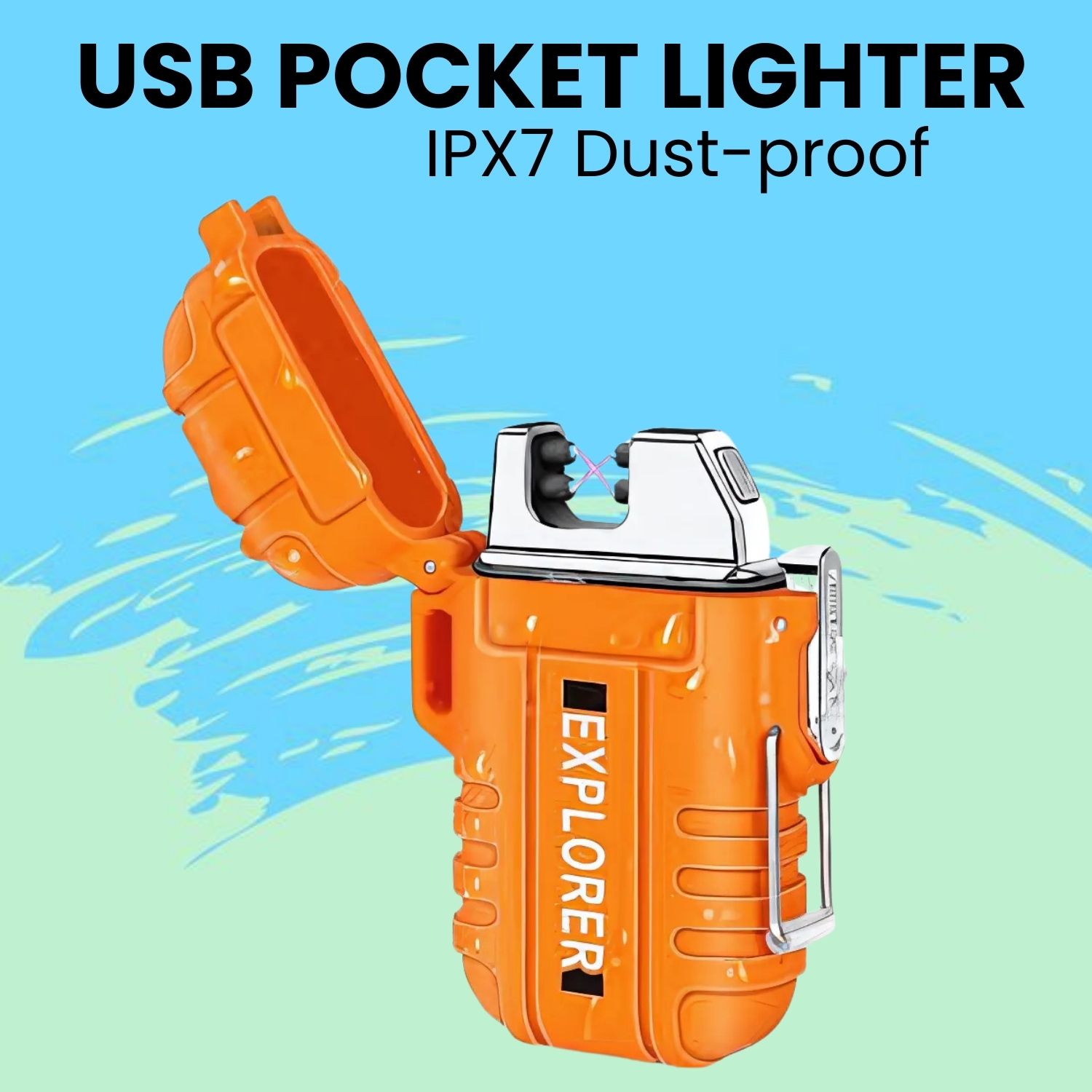 sacro Explorer USB (Cigaratte Lighter)Windproof Flameless ARC Rechargeable LighterW320 Explorer USB (Cigaratte Lighter)Windproof Flameless ARC Rechargeable LighterW320 Pocket Lighter-picture-15
