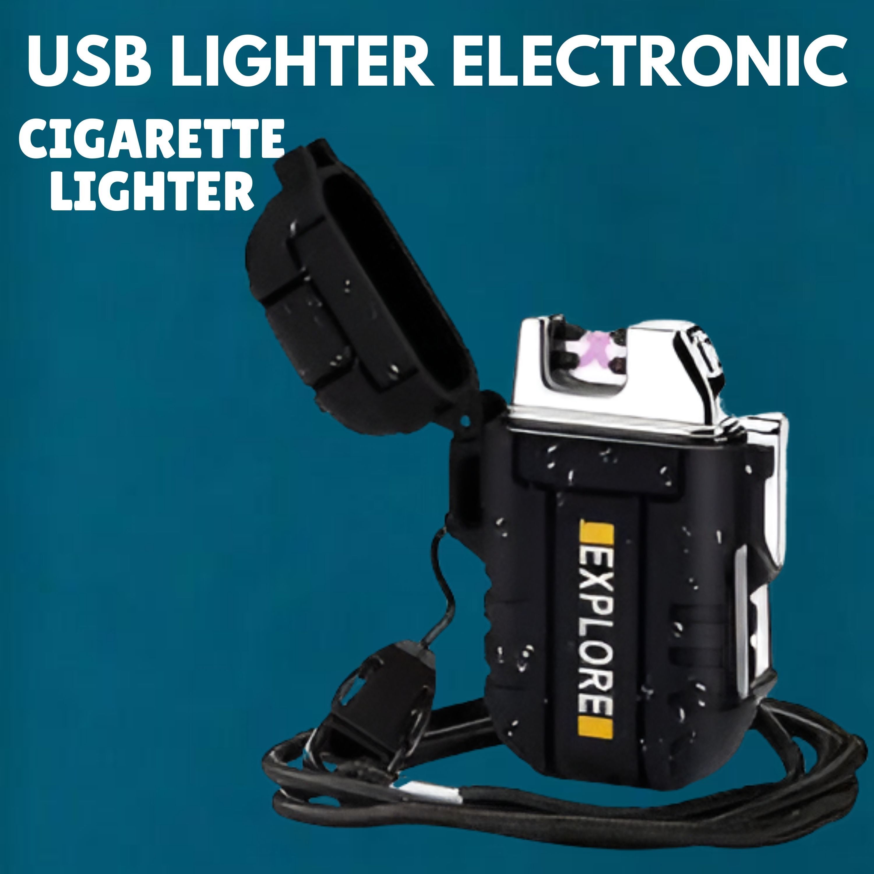 frony Explorer USB Cigaratte Lighter, Windproof Flameless ARC Rechargeable LighterB22 Explorer USB Cigaratte Lighter, Windproof Flameless ARC Rechargeable LighterB22 Pocket Lighter-picture-38