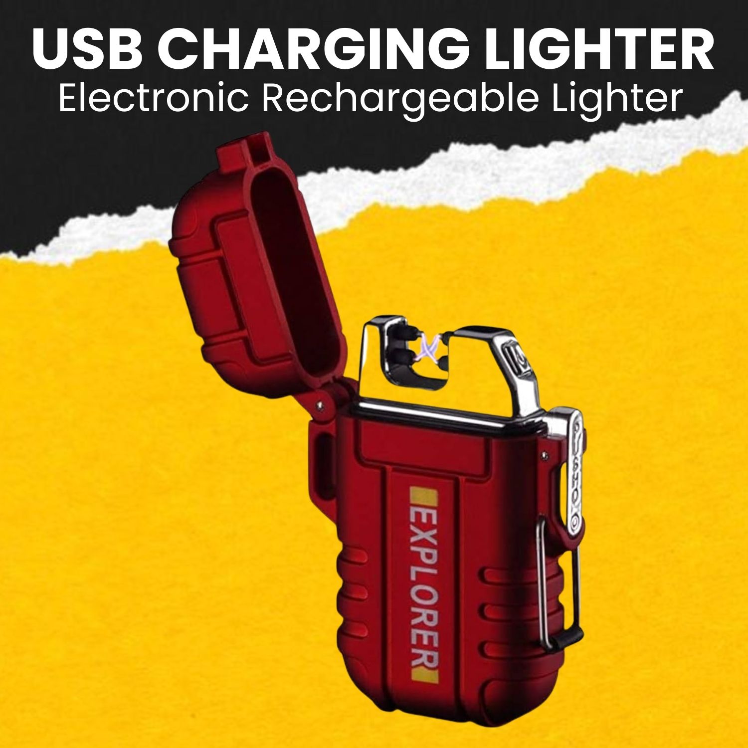 sacro Explorer USB (Cigaratte Lighter)Windproof Flameless ARC Rechargeable LighterQ473 Explorer USB (Cigaratte Lighter)Windproof Flameless ARC Rechargeable LighterQ473 Pocket Lighter-picture-14