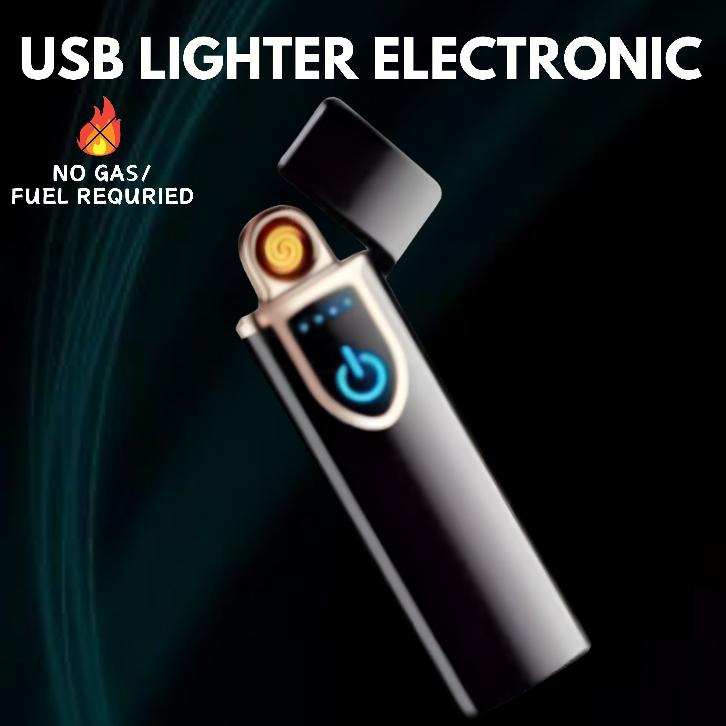 clairbell USB Cigarette Lighter for Smoking Windproof Slim Lighter with Fingerprint I313 USB Cigarette Lighter for Smoking Windproof Slim Lighter with Fingerprint I313 Pocket Lighter image 1