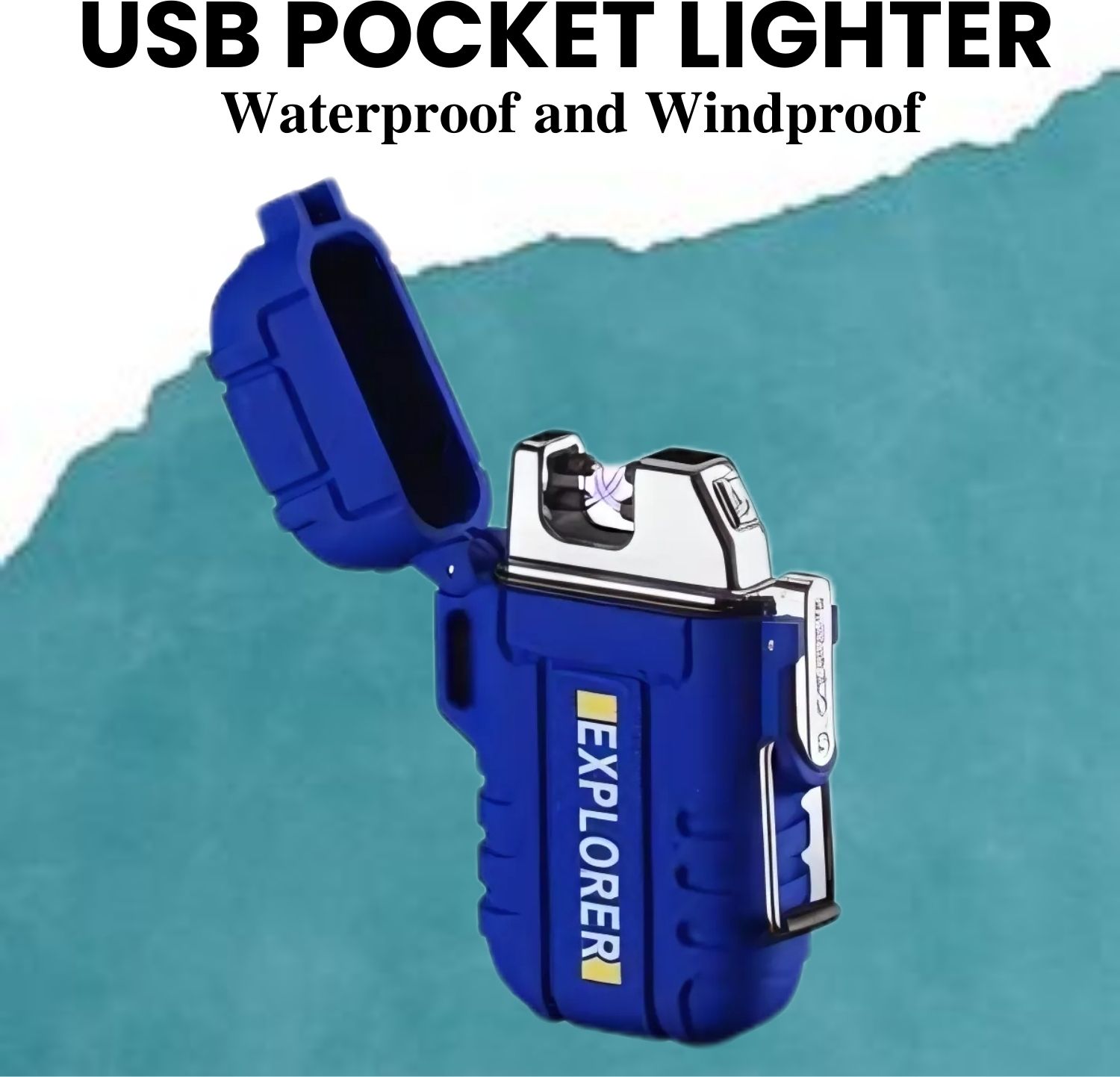 Explorer USB (Cigaratte Lighter)Windproof Flameless ARC Rechargeable LighterY436 Explorer USB (Cigaratte Lighter)Windproof Flameless ARC Rechargeable LighterY436 Pocket Lighter-image-36