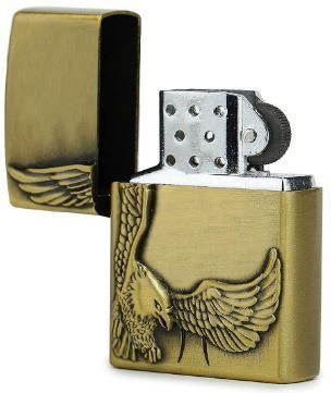 Antique Eagle Print Refillable Classy Windproof Pocket Lighter04 Antique Eagle Print Refillable Classy Windproof Pocket Lighter04 Pocket Lighter-image-1