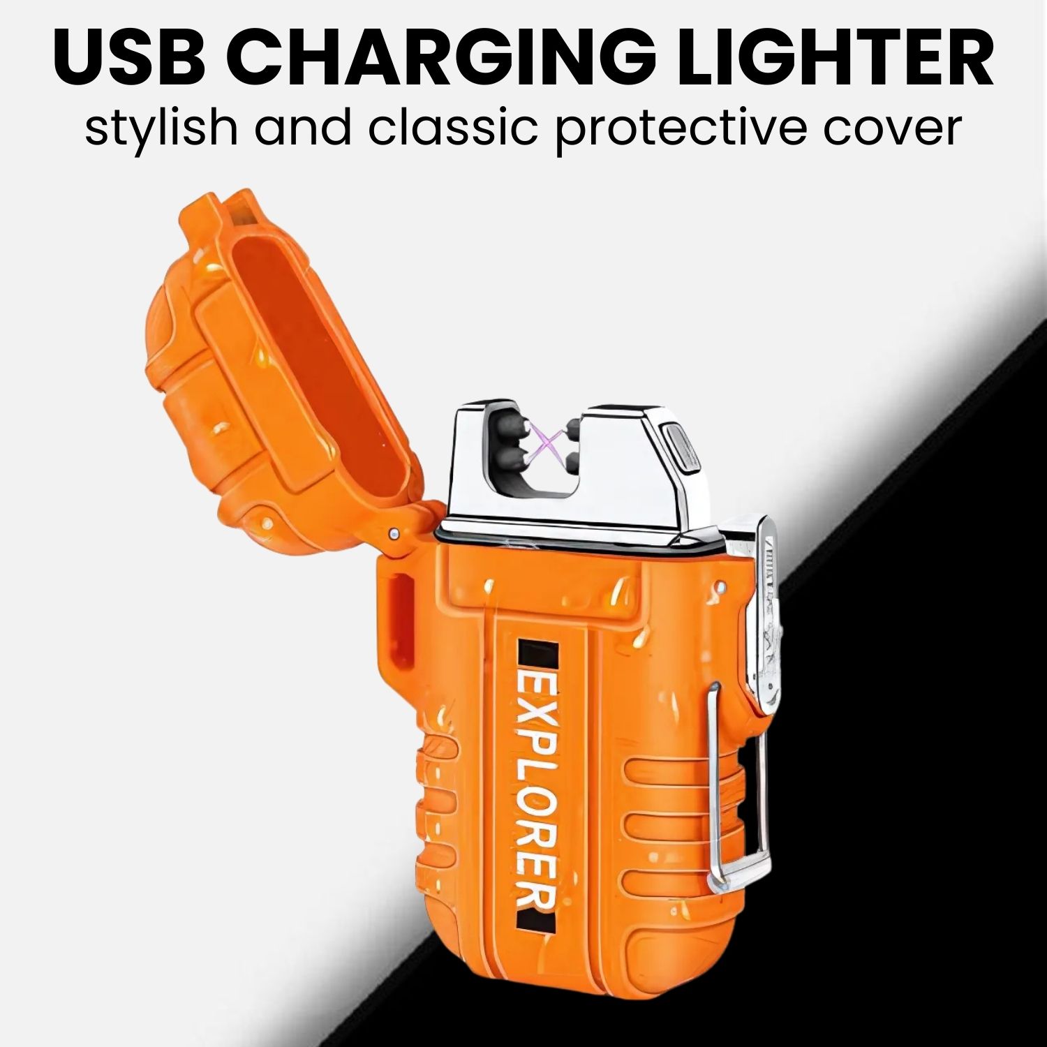Explorer USB (Cigaratte Lighter)Windproof Flameless ARC Rechargeable LighterQ441 Explorer USB (Cigaratte Lighter)Windproof Flameless ARC Rechargeable LighterQ441 Pocket Lighter-image-47