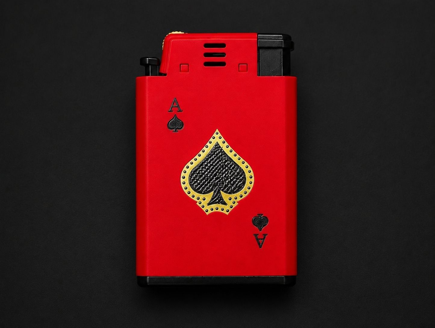 2-in-1 Dual Flame Butane Lighter – Windproof Jet Torch & Flint Wheel Refillable Pocket Lighter with Ace Spade Design for Cigars, Candles & Outdoor Use Pocket Lighter-image-14