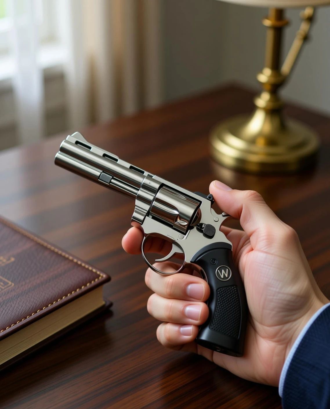 iris grape ® Mini Revolver Pistol Gun Jet Flame Refillable Lighter Windproof Butane Gas Lighter Pocket Lighter-picture-38