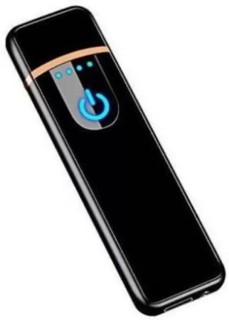 frony MBY31_VK124-Touch Sensor USB Rechargeable Ultra Thin Cigarette Lighter (Black) Pocket Lighter-picture-3