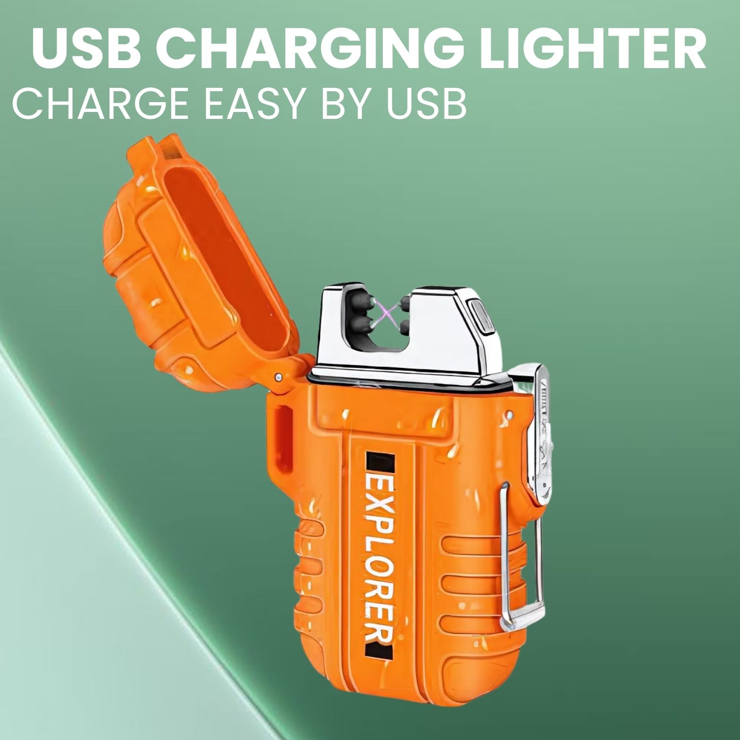 clairbell Explorer USB (Cigaratte Lighter)Windproof Flameless ARC Rechargeable LighterT315 Explorer USB (Cigaratte Lighter)Windproof Flameless ARC Rechargeable LighterT315 Pocket Lighter-picture-40