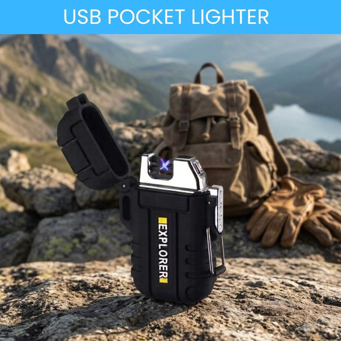 frony USB Rechargeable Electric Lighter with Windproof Arc FX292 Pocket Lighter-picture-7