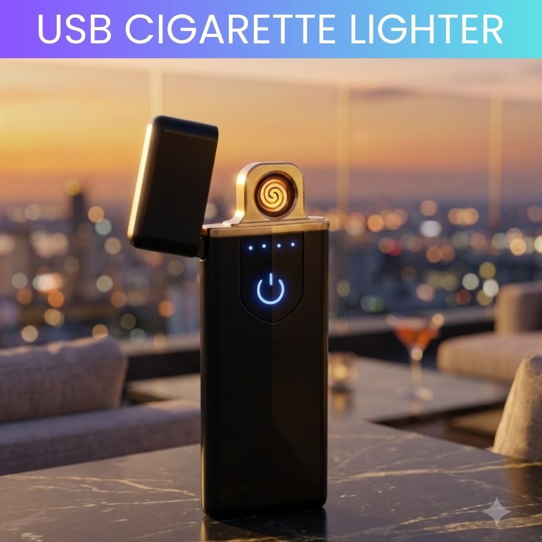 sacro Touch USB Rechargeable Electric Arc Lighter for Everyday Use HB385 Pocket Lighter-picture-15