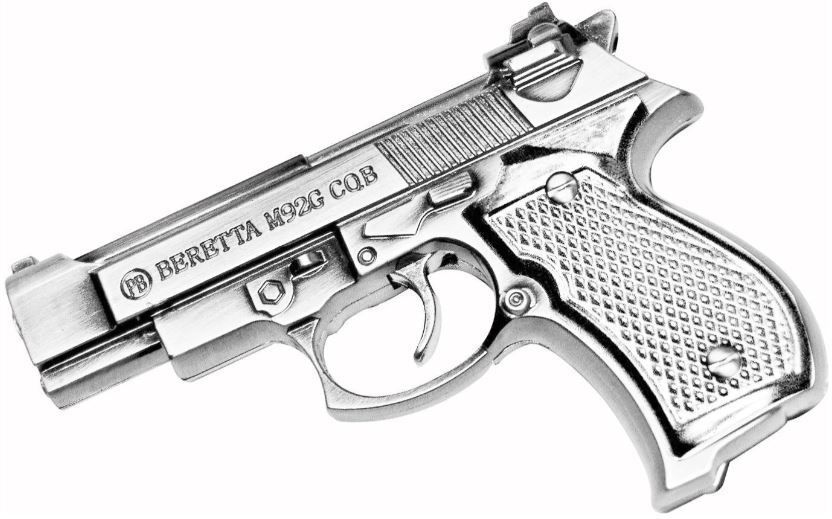 Silver Beta Gun Lighter Metal Gun Shape Lighter, Pocket Lighter-image-27