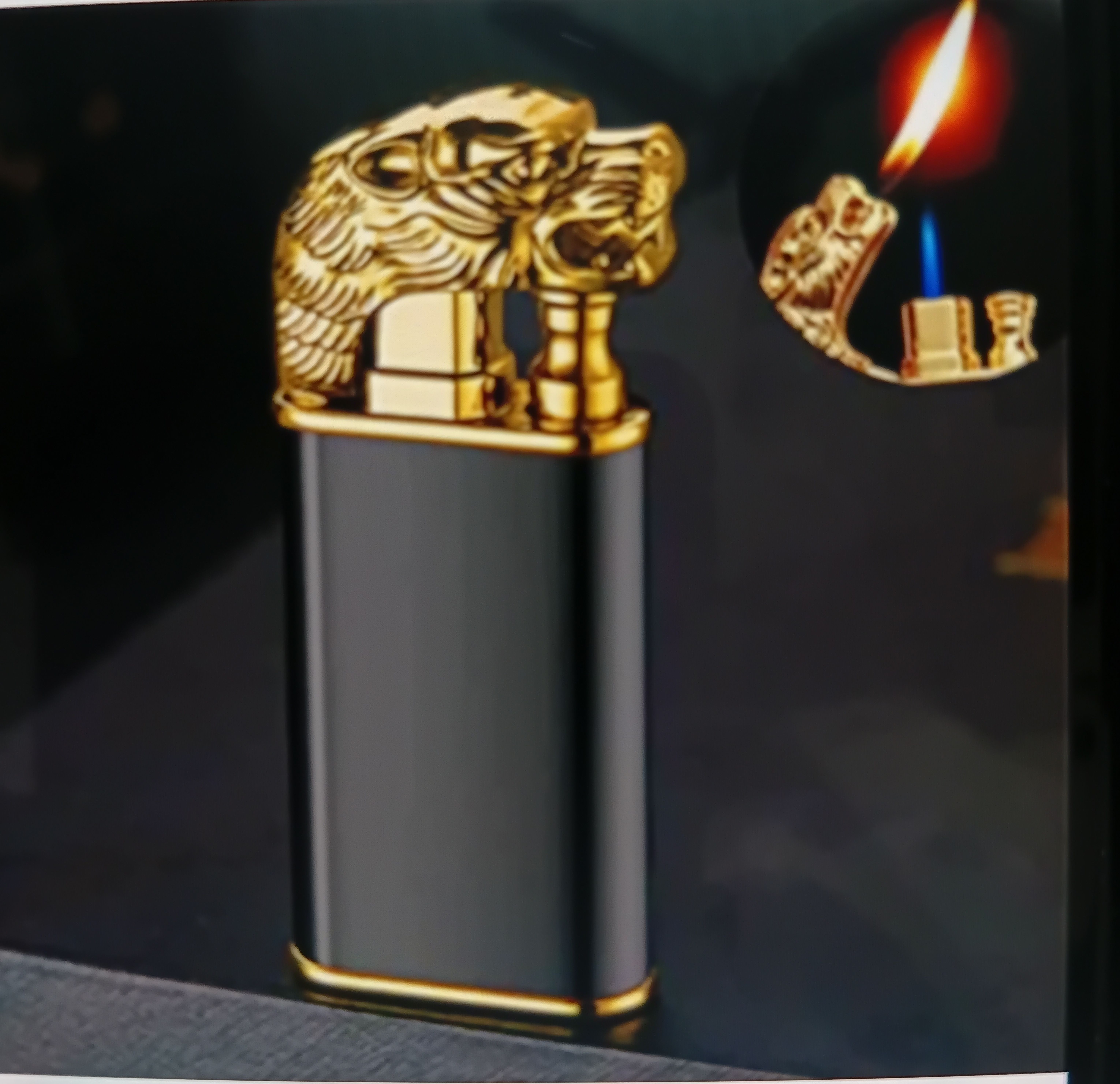 Lighter_1 Double flame Black lighter Pocket Lighter-image-3