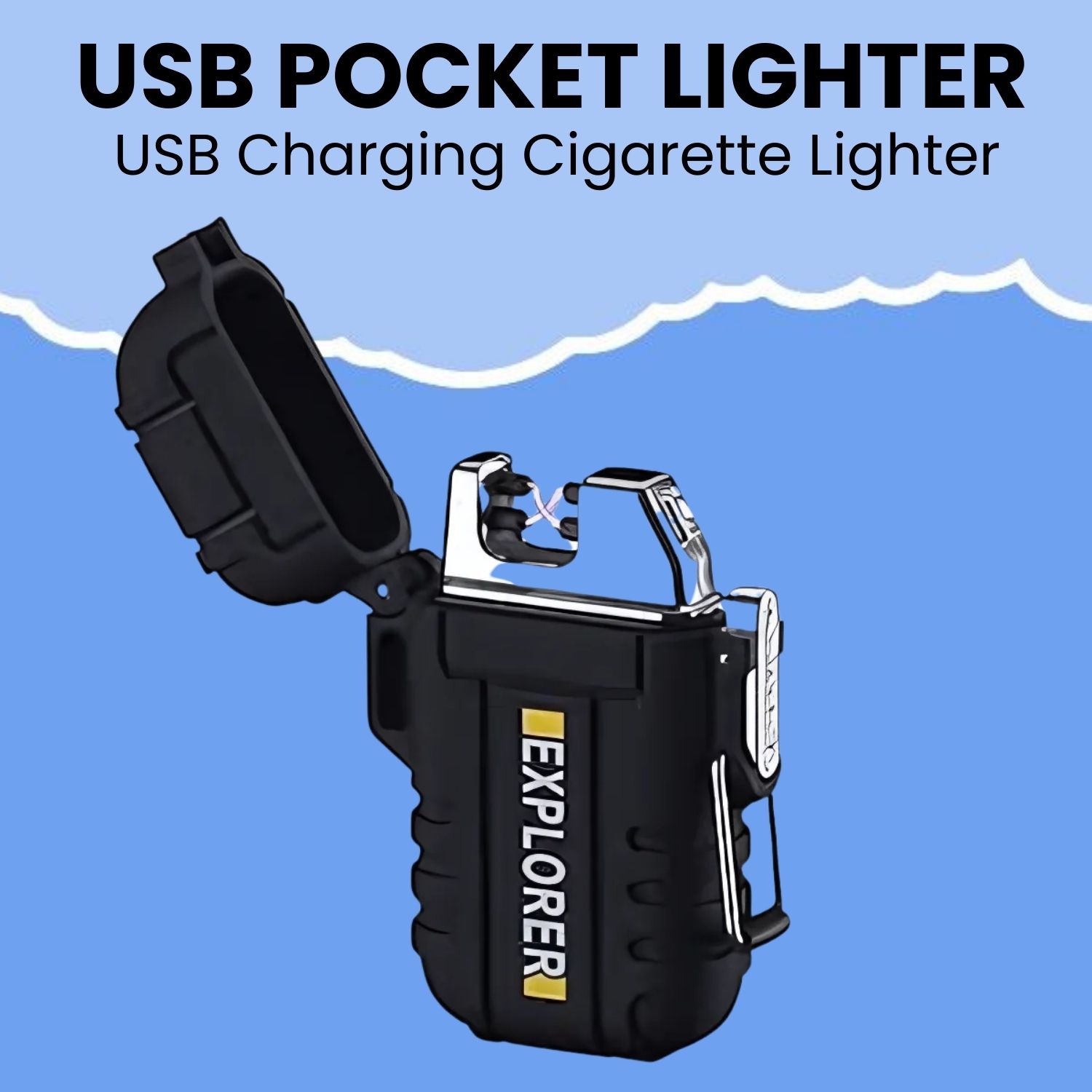 sacro Explorer USB (Cigaratte Lighter)Windproof Flameless ARC Rechargeable LighterQ57 Explorer USB (Cigaratte Lighter)Windproof Flameless ARC Rechargeable LighterQ57 Pocket Lighter-picture-48
