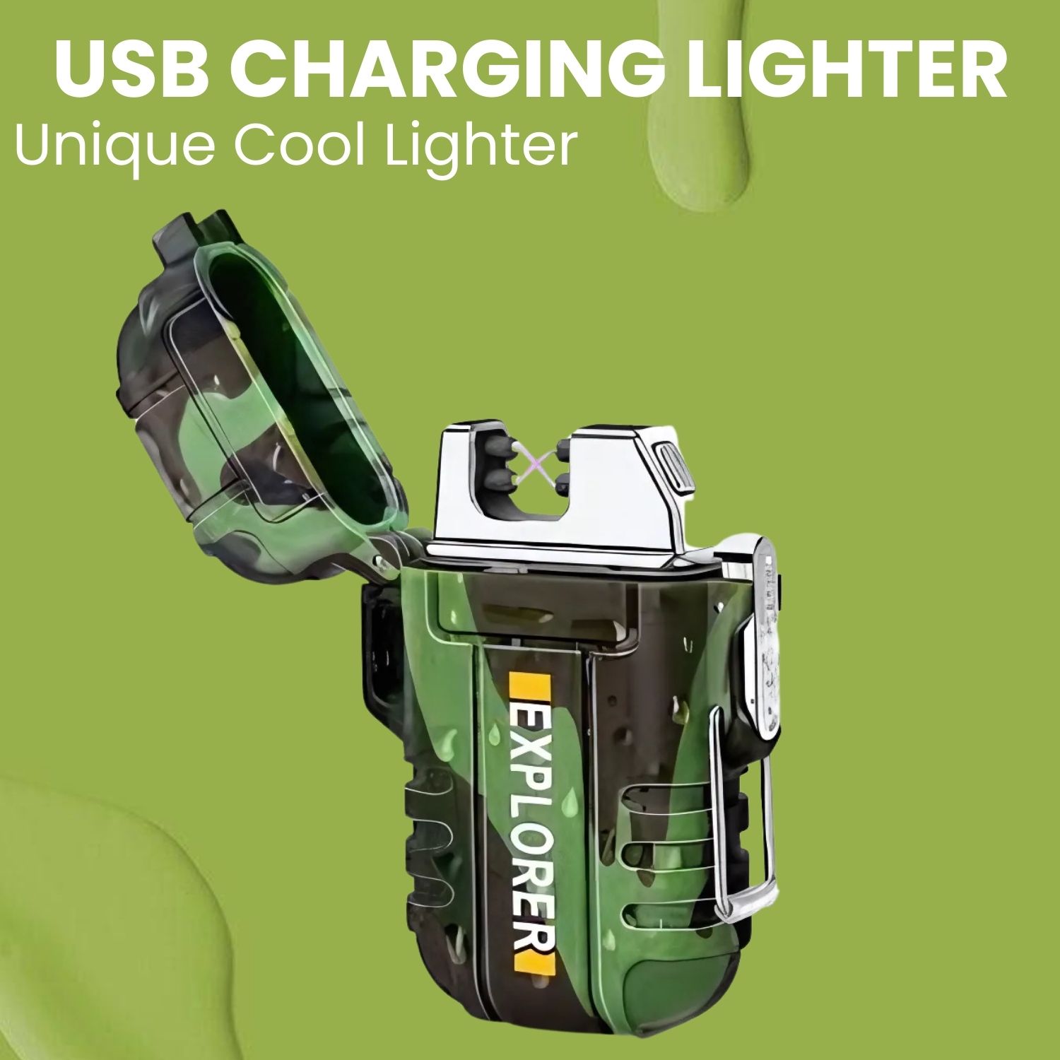 clairbell Explorer USB (Cigaratte Lighter)Windproof Flameless ARC Rechargeable LighterY48 Explorer USB (Cigaratte Lighter)Windproof Flameless ARC Rechargeable LighterY48 Pocket Lighter-picture-47