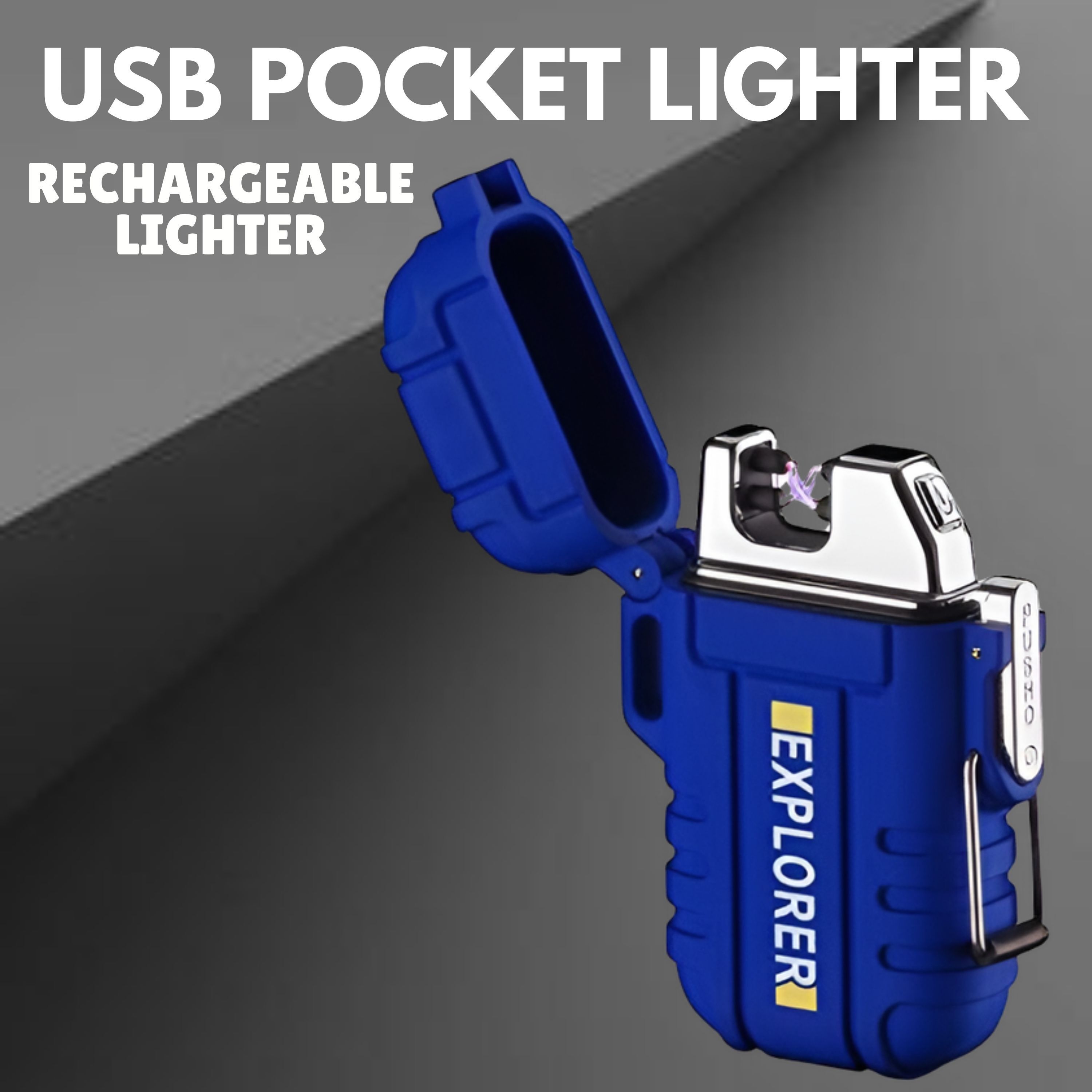Explorer USB Cigaratte Lighter, Windproof Flameless ARC Rechargeable LighterC138 Explorer USB Cigaratte Lighter, Windproof Flameless ARC Rechargeable LighterC138 Pocket Lighter-image-32