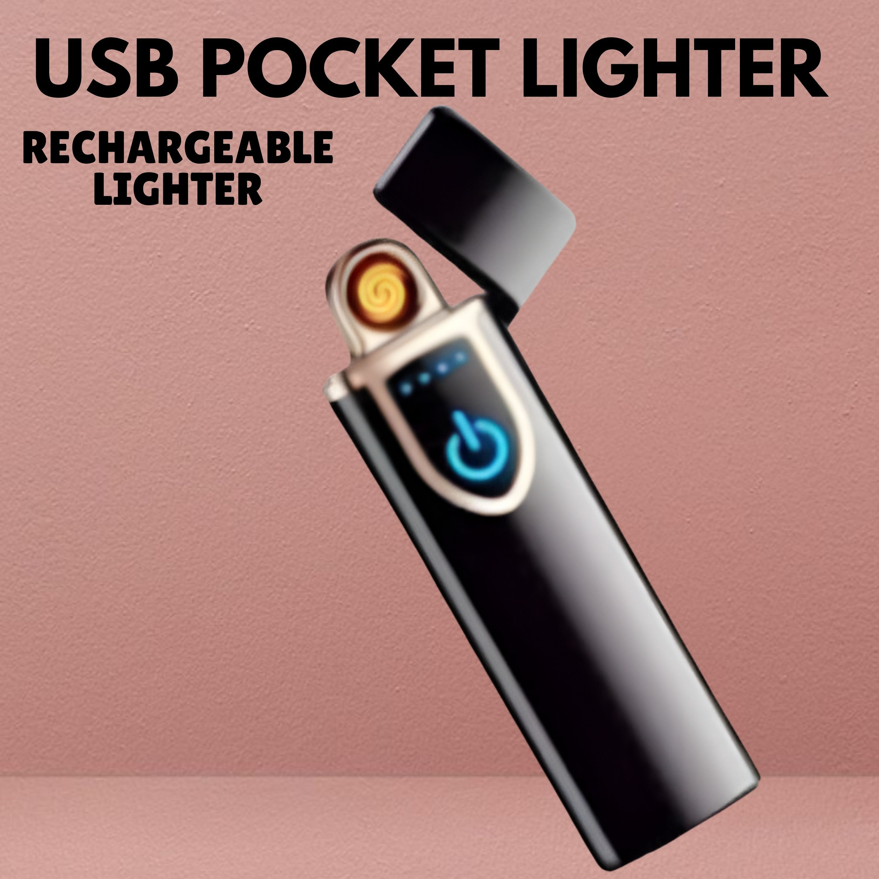 clairbell USB Cigarette Lighter for Smoking Windproof Slim Lighter with Fingerprint I353 USB Cigarette Lighter for Smoking Windproof Slim Lighter with Fingerprint I353 Pocket Lighter image 1