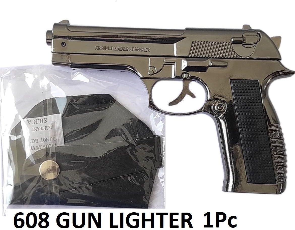 Silve Gun Design refillable Lighter Steel NO.1 Gas Gun design Gun JET FLAME ADJUSTABLE | Hurry Order Now Pocket Lighter-image-9