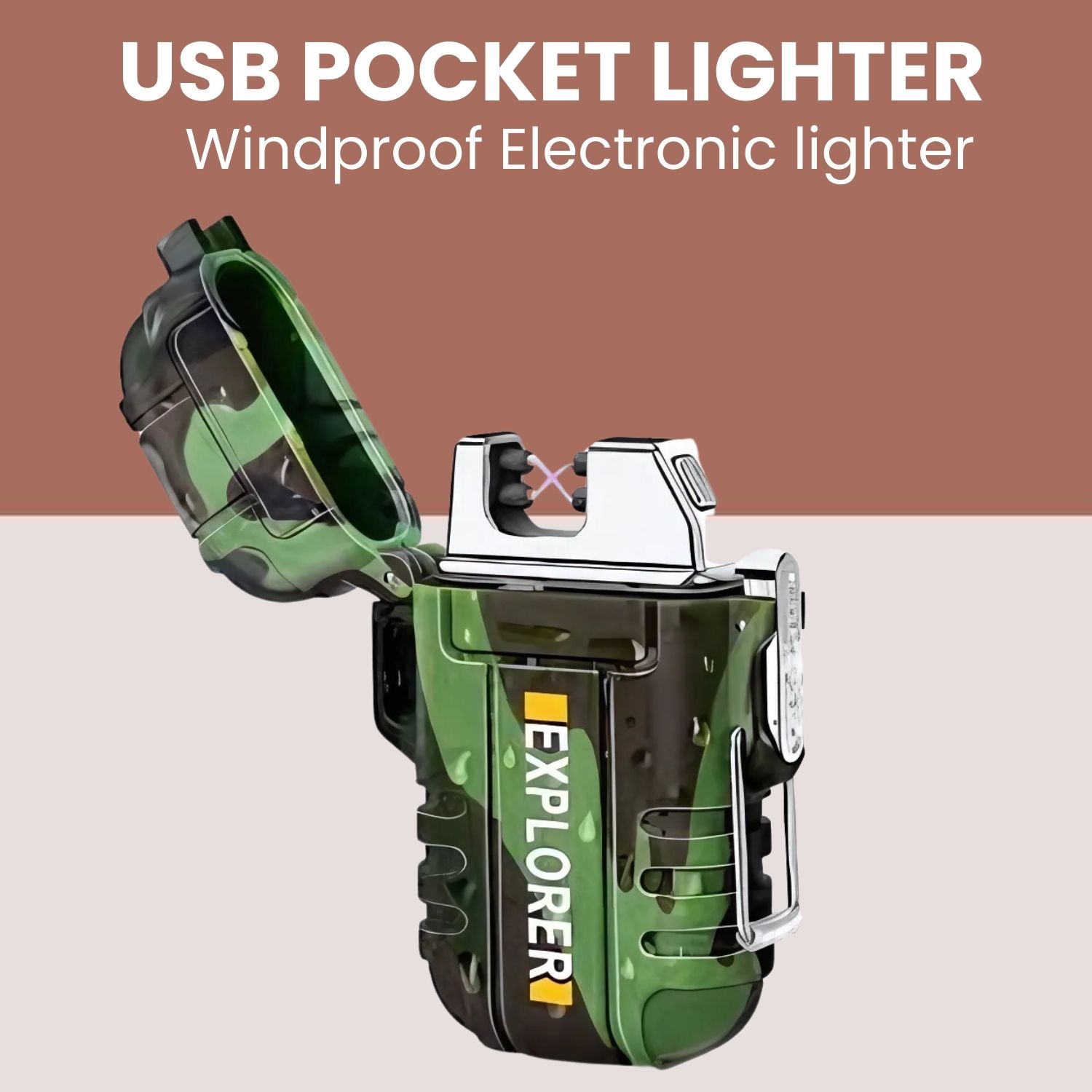 Explorer USB (Cigaratte Lighter)Windproof Flameless ARC Rechargeable LighterQ95 Explorer USB (Cigaratte Lighter)Windproof Flameless ARC Rechargeable LighterQ95 Pocket Lighter-image-46