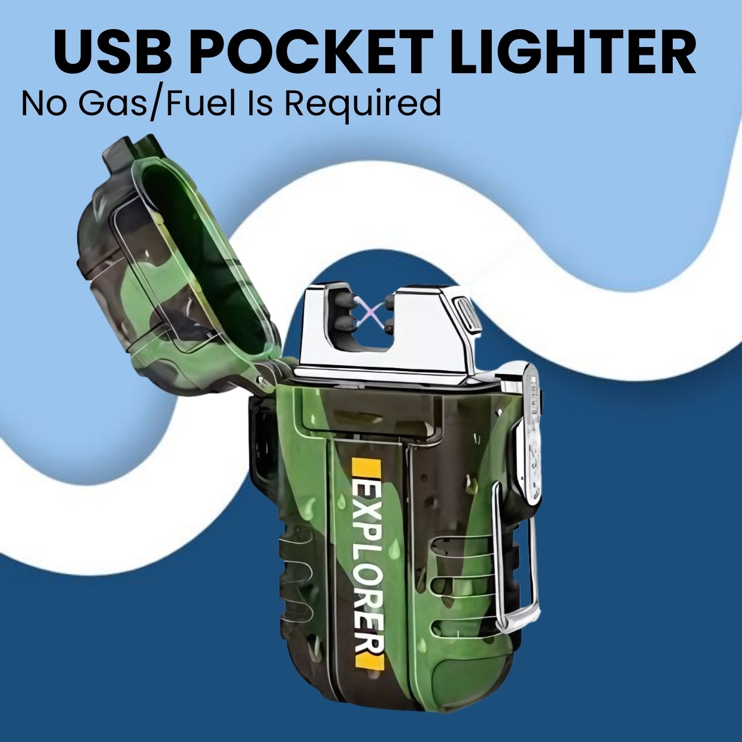Explorer USB (Cigaratte Lighter)Windproof Flameless ARC Rechargeable LighterQ141 Explorer USB (Cigaratte Lighter)Windproof Flameless ARC Rechargeable LighterQ141 Pocket Lighter-image-49