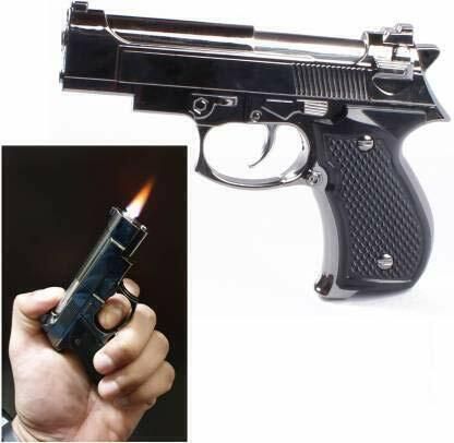 adorrobella GUN LIGHTER WITH RED FLAME myfirstdot Pocket Lighter-picture-37