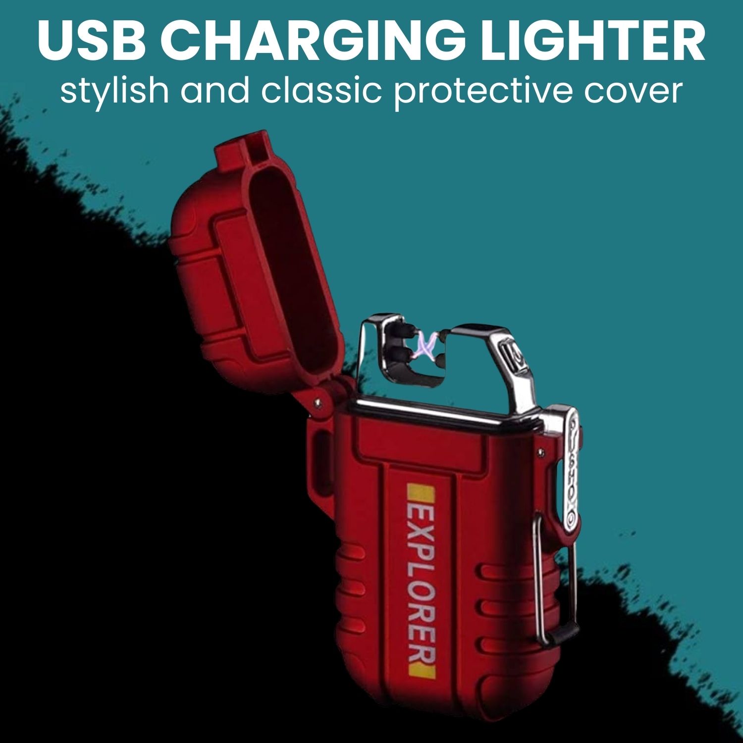 sacro Explorer USB (Cigaratte Lighter)Windproof Flameless ARC Rechargeable LighterQ253 Explorer USB (Cigaratte Lighter)Windproof Flameless ARC Rechargeable LighterQ253 Pocket Lighter-picture-37