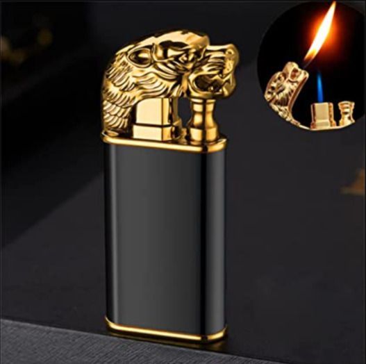 DRAGON DOUBLE FLAME SOLID CIGAR CIGARETTE LIGHTER Pocket Lighter Dragon Face Double Flame Metal Body |Easy Refillable Lighter | Pocket Lighter-image-32