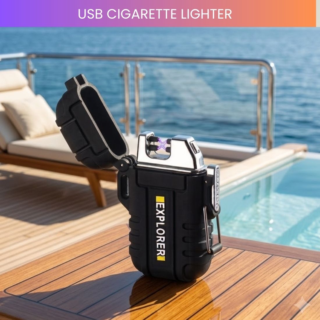 guggu USB Rechargeable Electric Lighter with Windproof Arc BB205 Pocket Lighter-picture-14