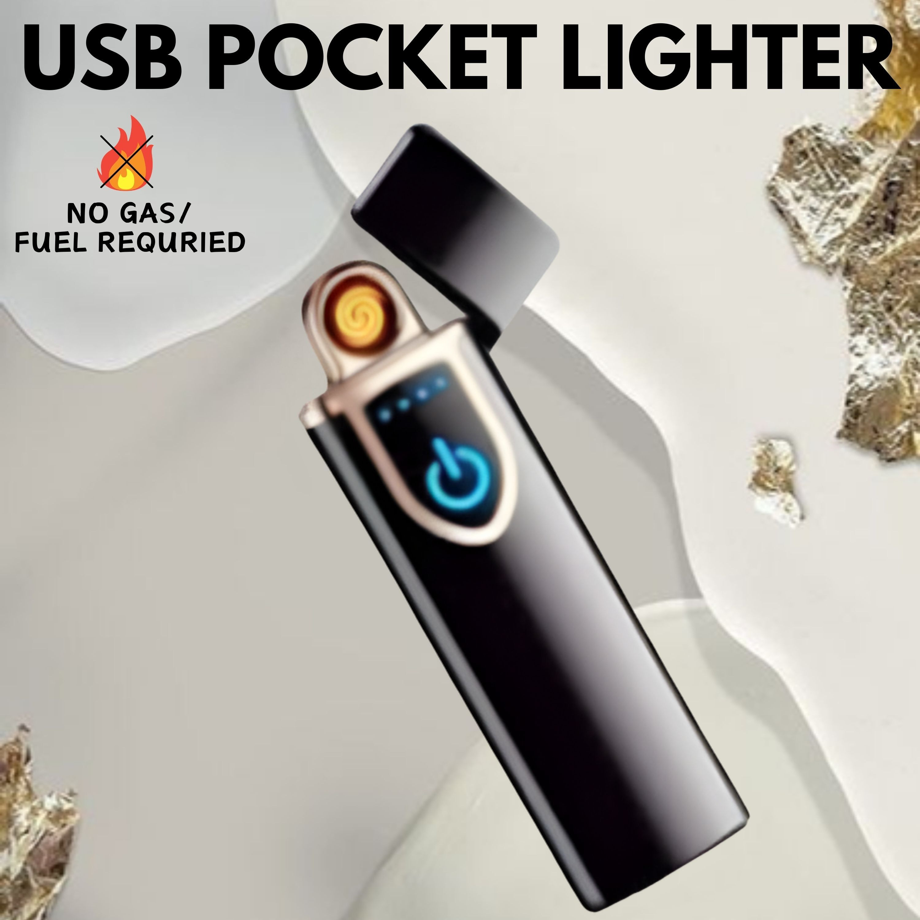 clairbell USB Cigarette Lighter for Smoking Windproof Slim Lighter with Fingerprint I193 USB Cigarette Lighter for Smoking Windproof Slim Lighter with Fingerprint I193 Pocket Lighter image 1