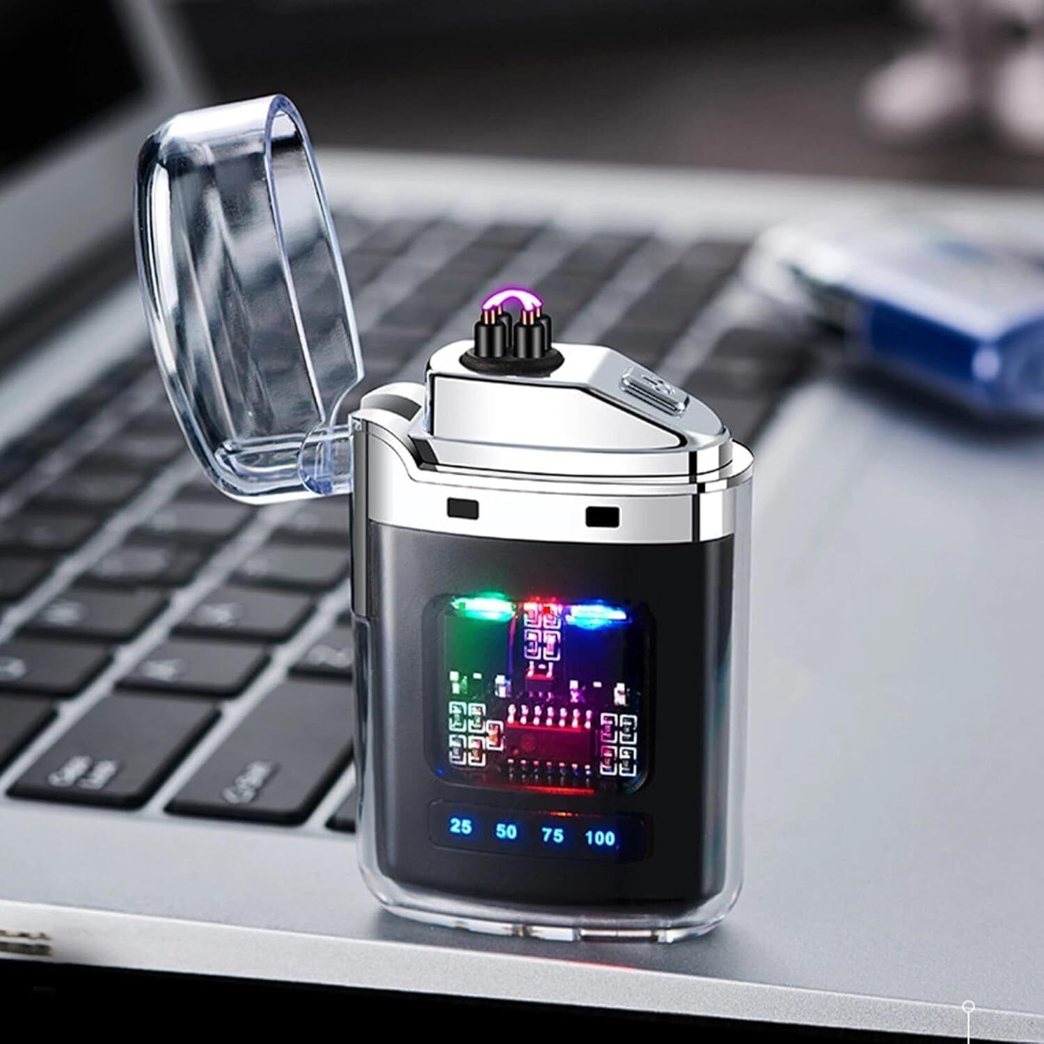 bitline USB Rechargeable Dual Arc Lighter with LED Display Lighter for Smoking Camping Travel Outdoor Activities Pocket Gadget Gift Pocket Lighter-picture-15