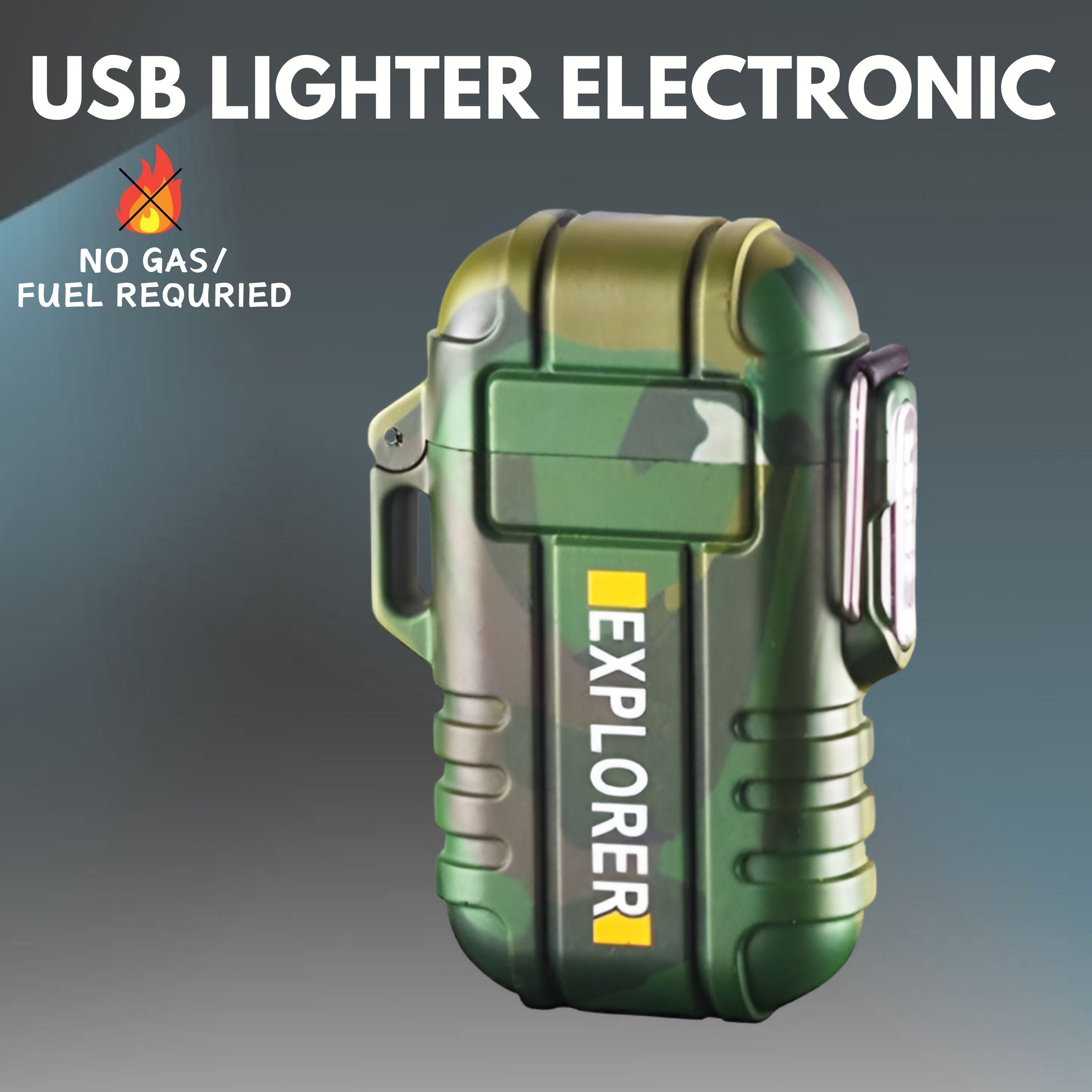 clairbell Explorer USB Cigaratte Lighter, Windproof Flameless ARC Rechargeable LighterI459 Pocket Lighter-picture-26