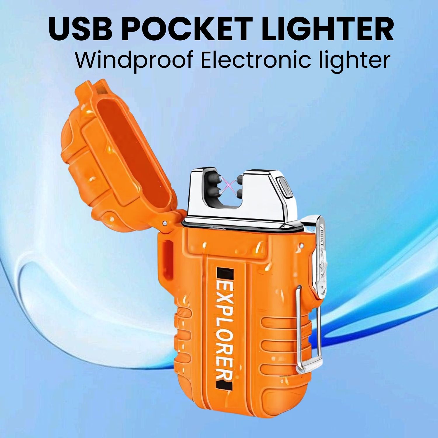 frony Explorer USB (Cigaratte Lighter)Windproof Flameless ARC Rechargeable LighterA481 Explorer USB (Cigaratte Lighter)Windproof Flameless ARC Rechargeable LighterA481 Pocket Lighter-picture-29