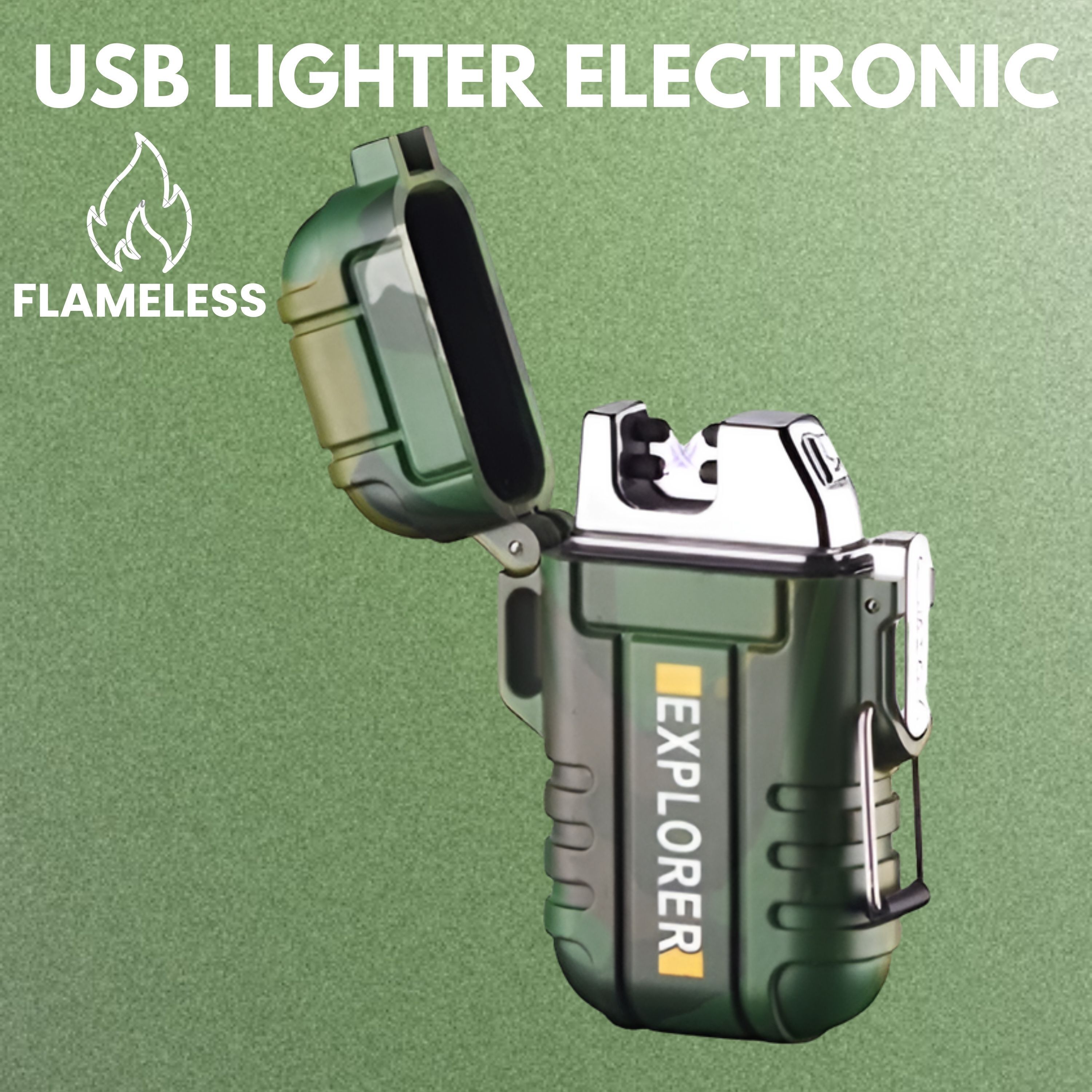 sacro Explorer USB Cigaratte Lighter, Windproof Flameless ARC Rechargeable LighterE147 Explorer USB Cigaratte Lighter, Windproof Flameless ARC Rechargeable LighterE147 Pocket Lighter-picture-17
